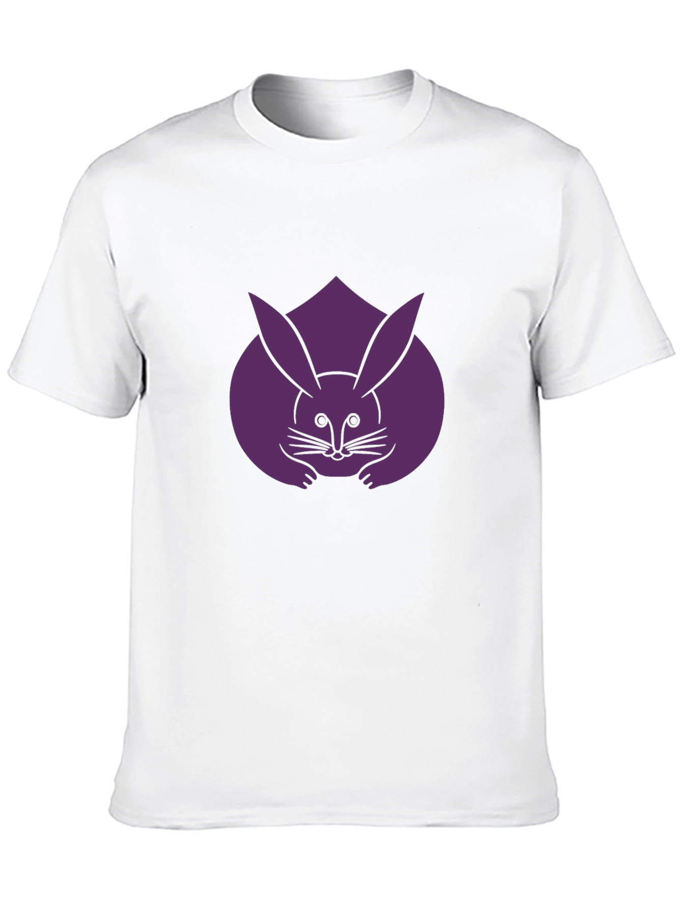 Rabbit Graphic Tee - Unique Purple Bunny Design