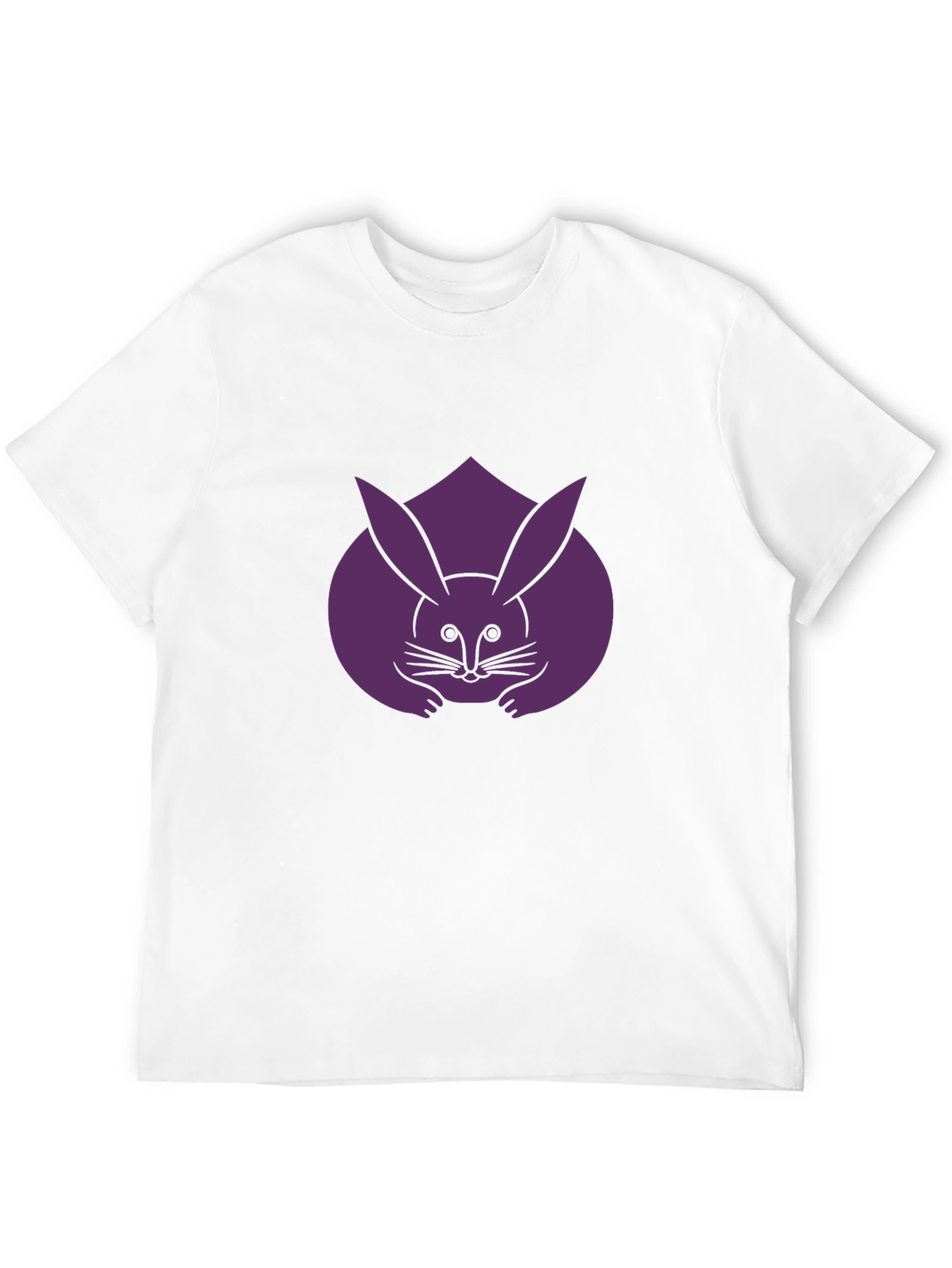 Rabbit Graphic Tee - Unique Purple Bunny Design