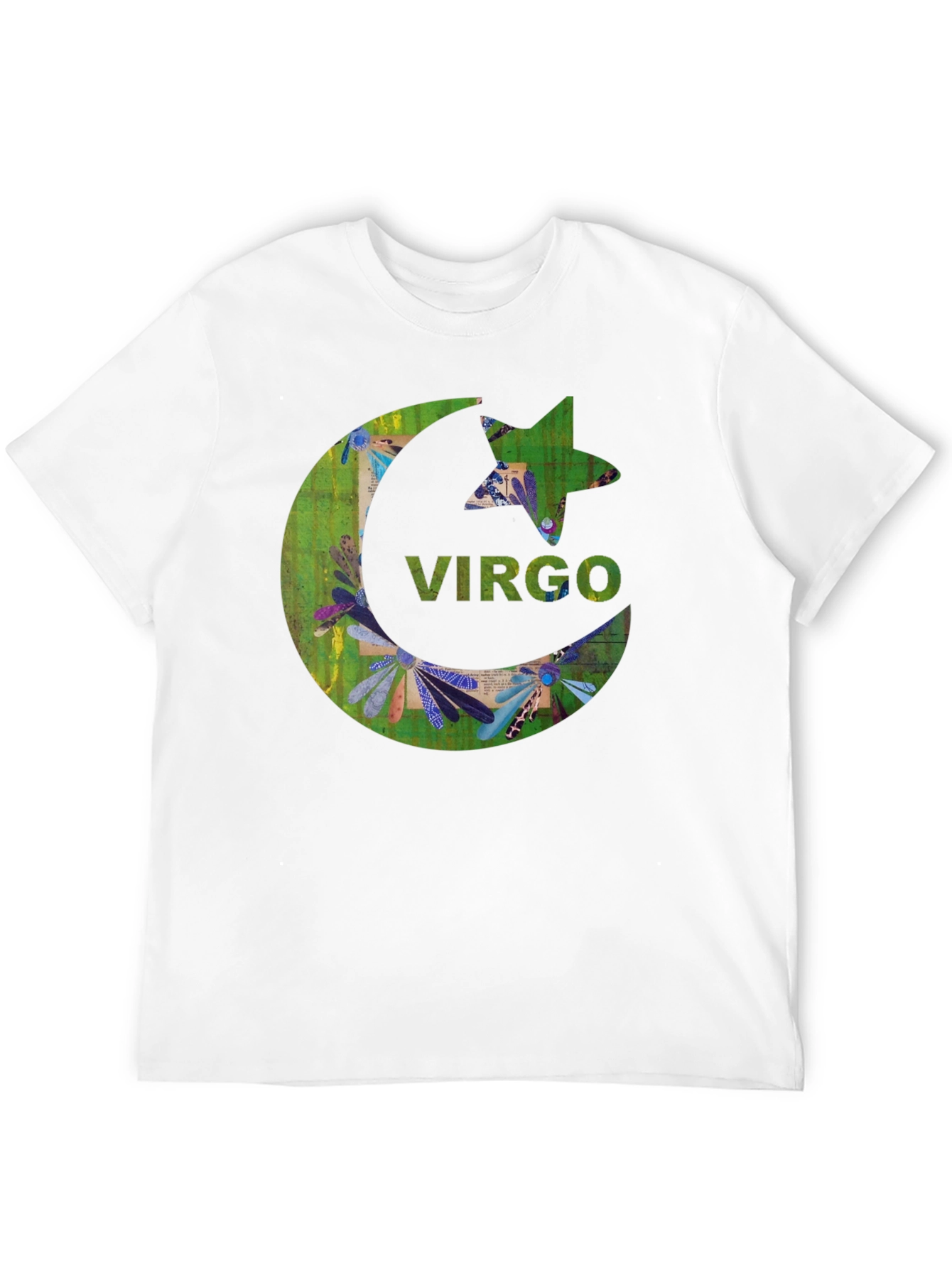 Virgo Zodiac Star Sign Black T-Shirt
