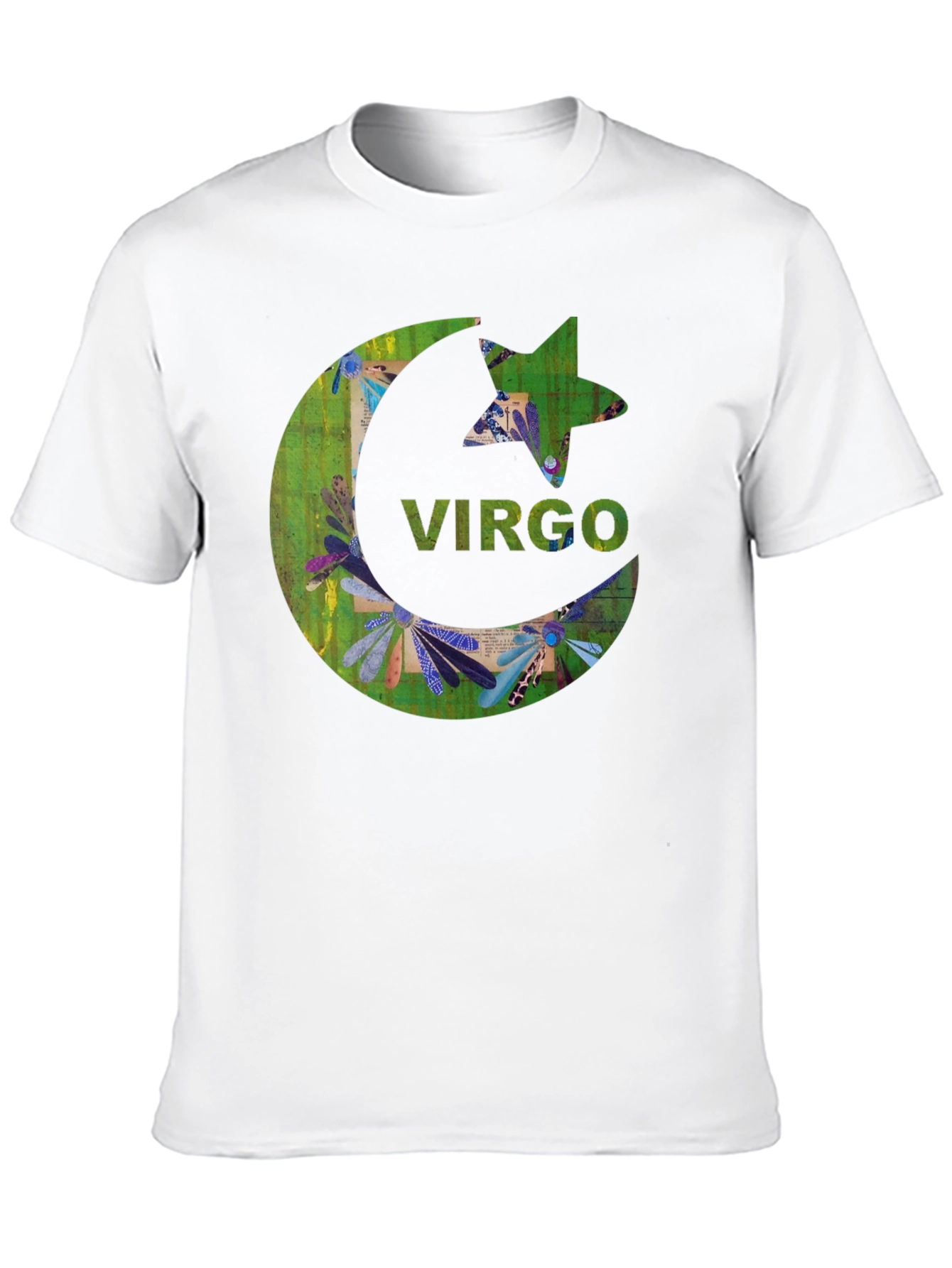 Virgo Zodiac Star Sign Black T-Shirt