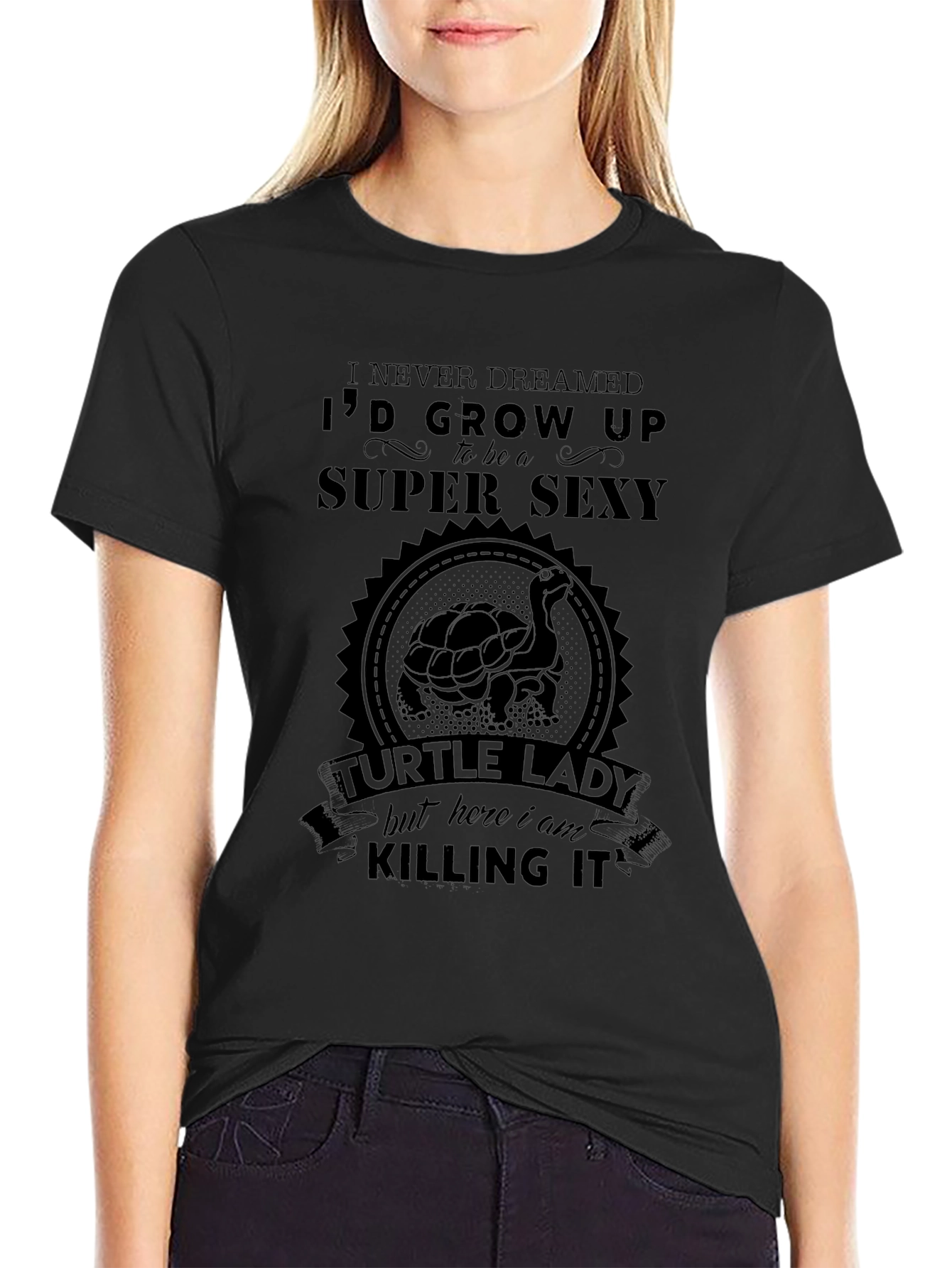Super Sexy Turtle Lady Novelty T-Shirt