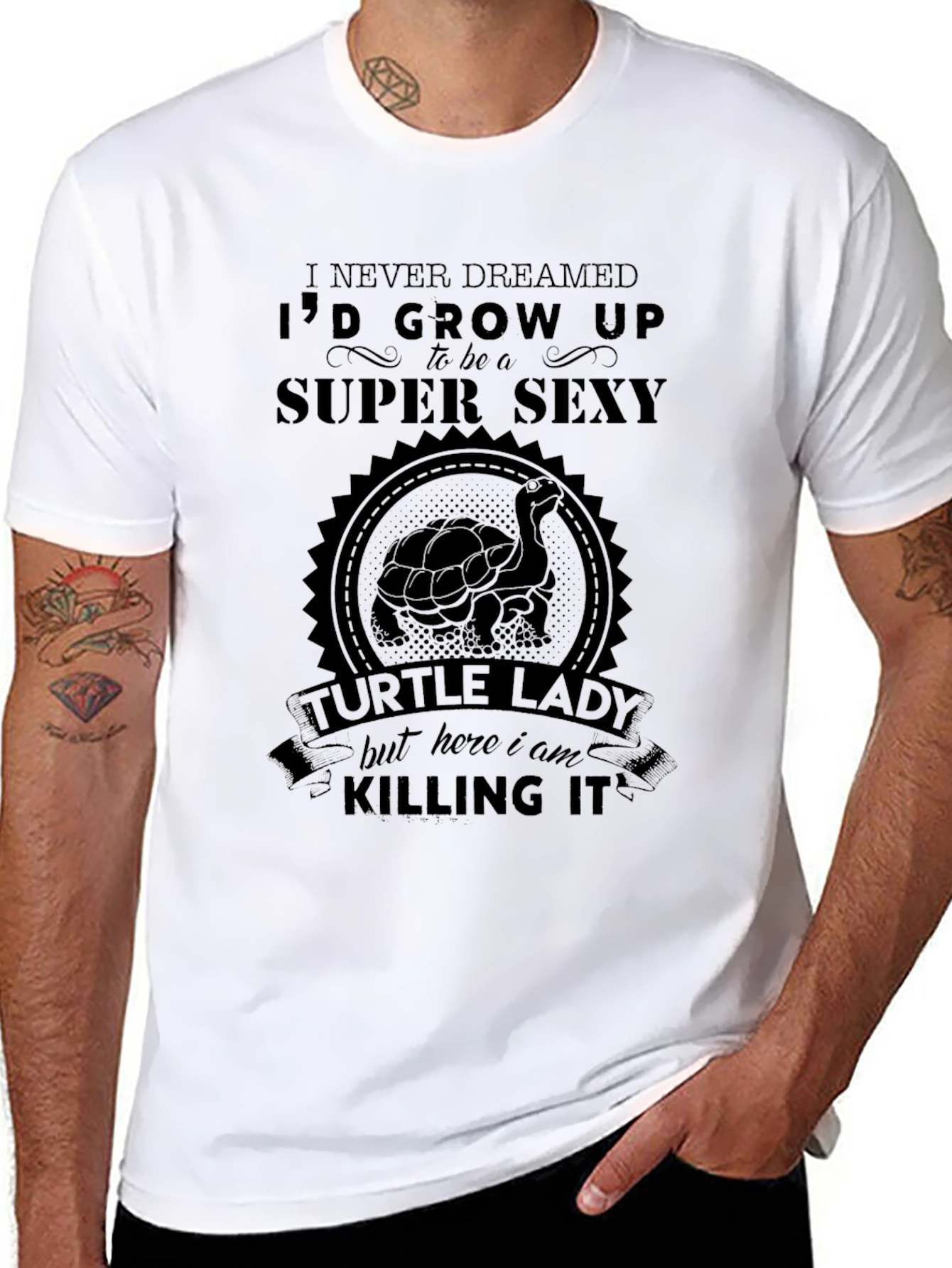 Super Sexy Turtle Lady Novelty T-Shirt