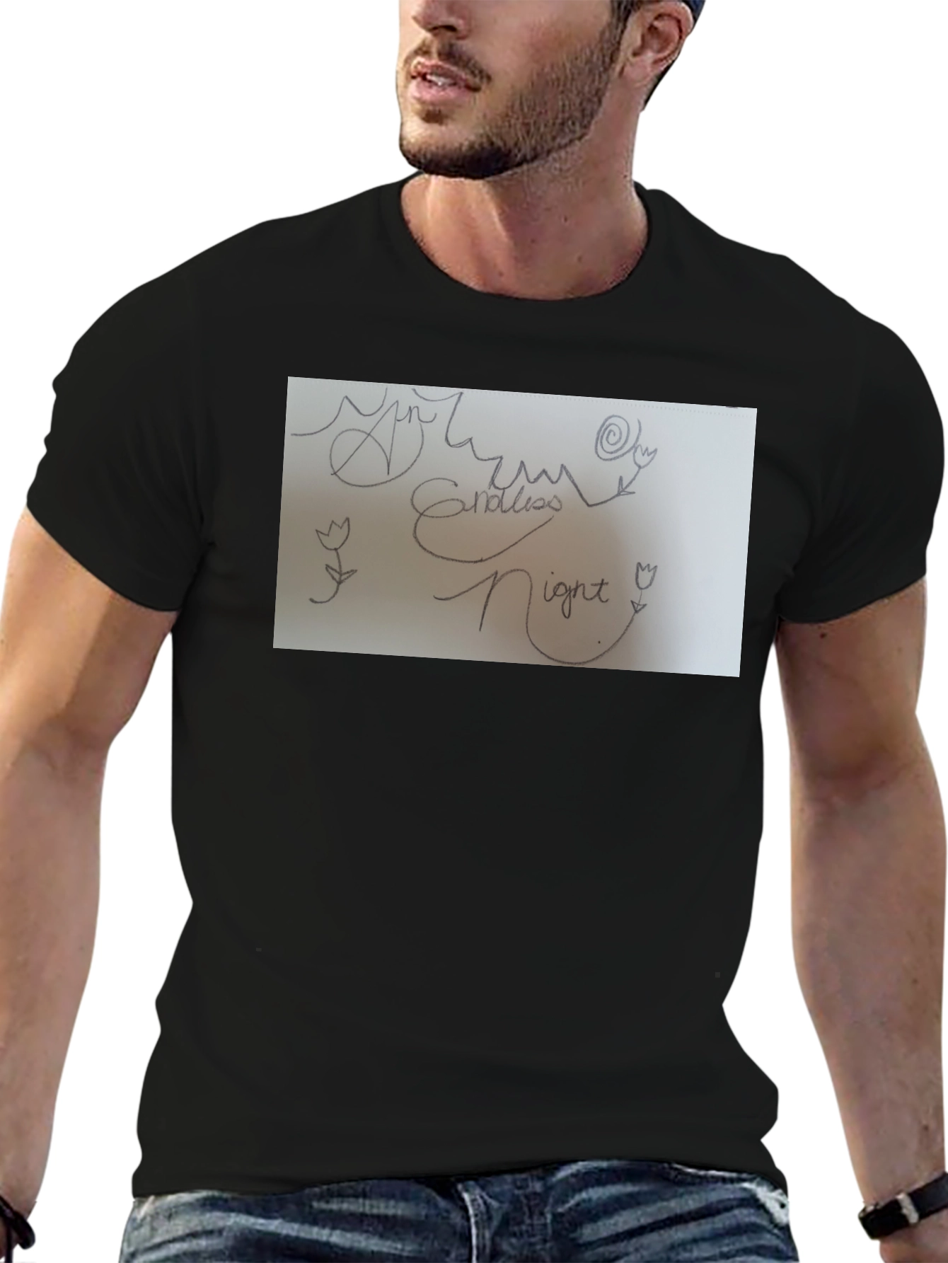 Endless Night Graphic Tee - Soft Cotton Comfort