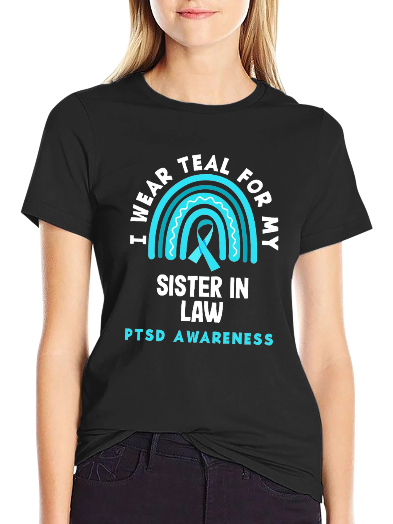Teal Sister In Law PTSD Awareness Tee