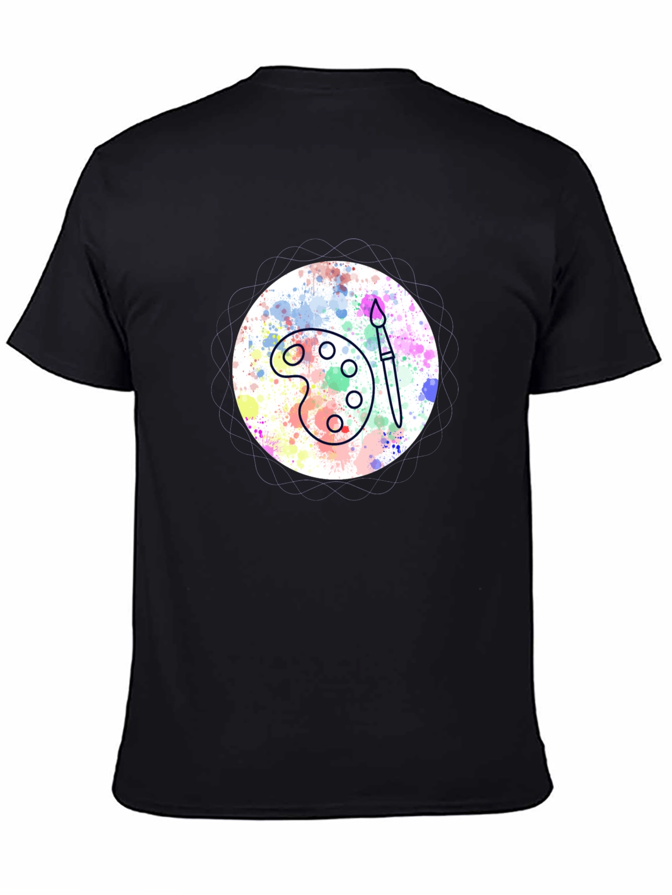 Painters Palette Tee - Artistic Black T-Shirt