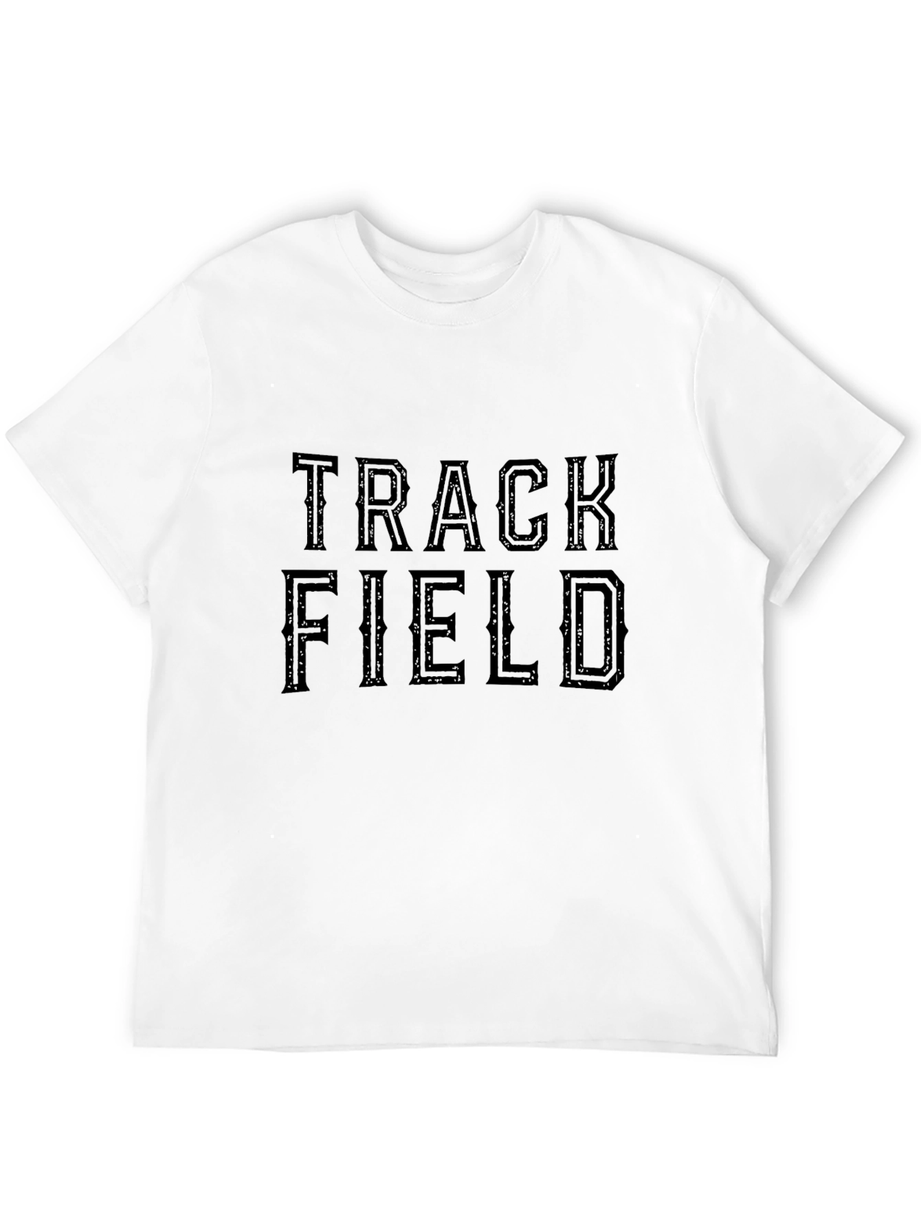 Track & Field Graphic Tee - Black Casual Shirt