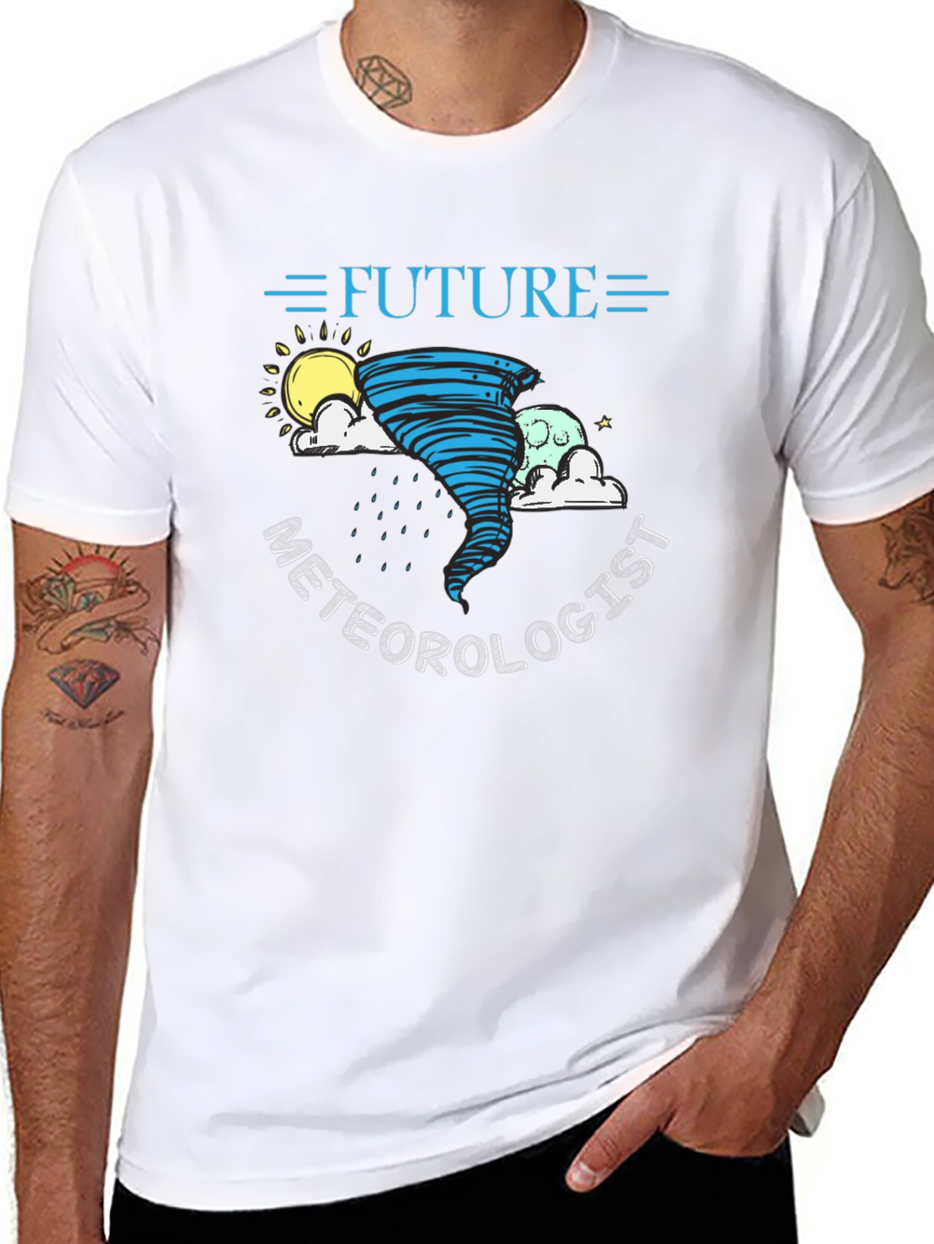 Future Meteorologist Black Graphic T-Shirt