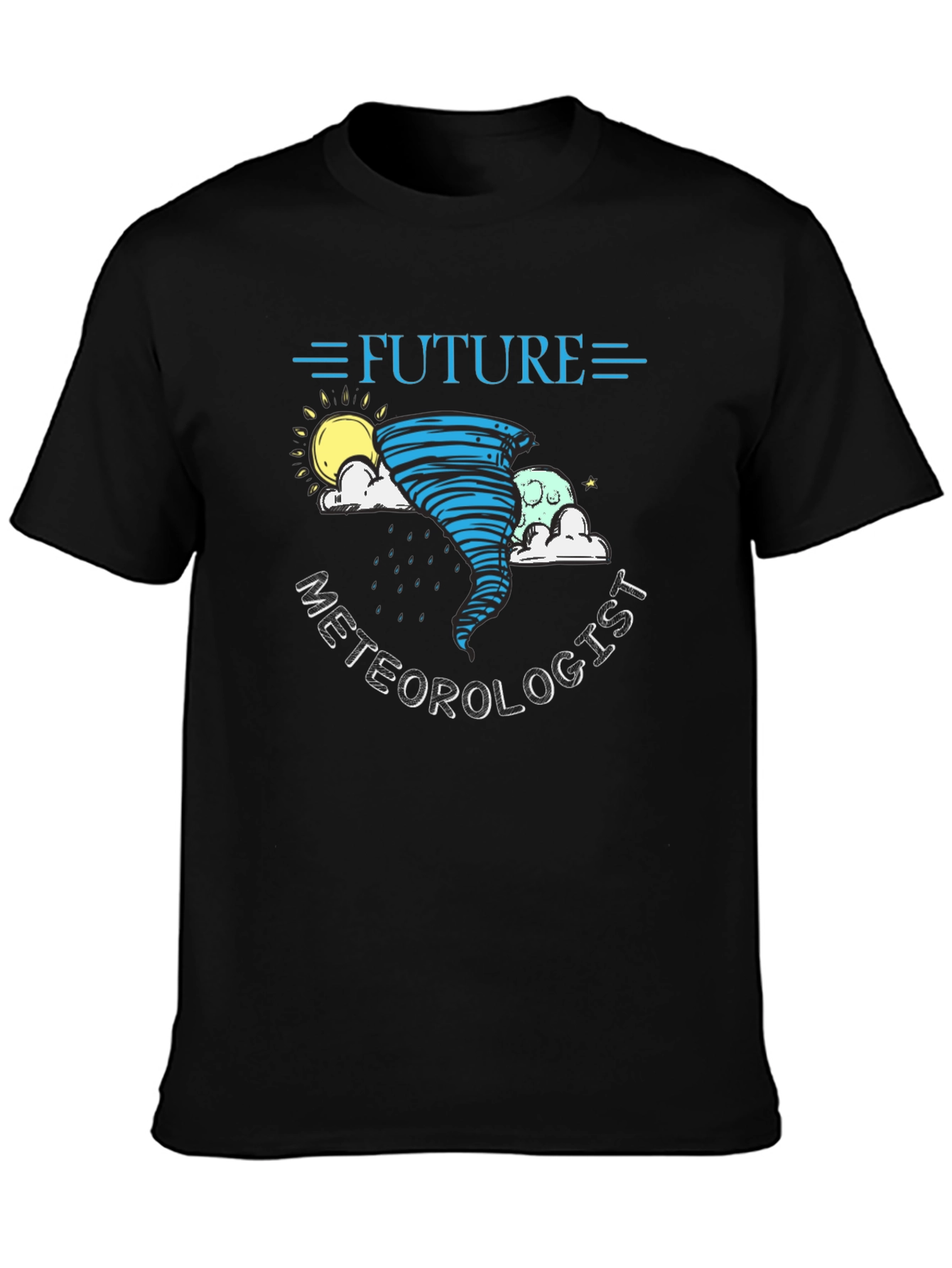 Future Meteorologist Black Graphic T-Shirt