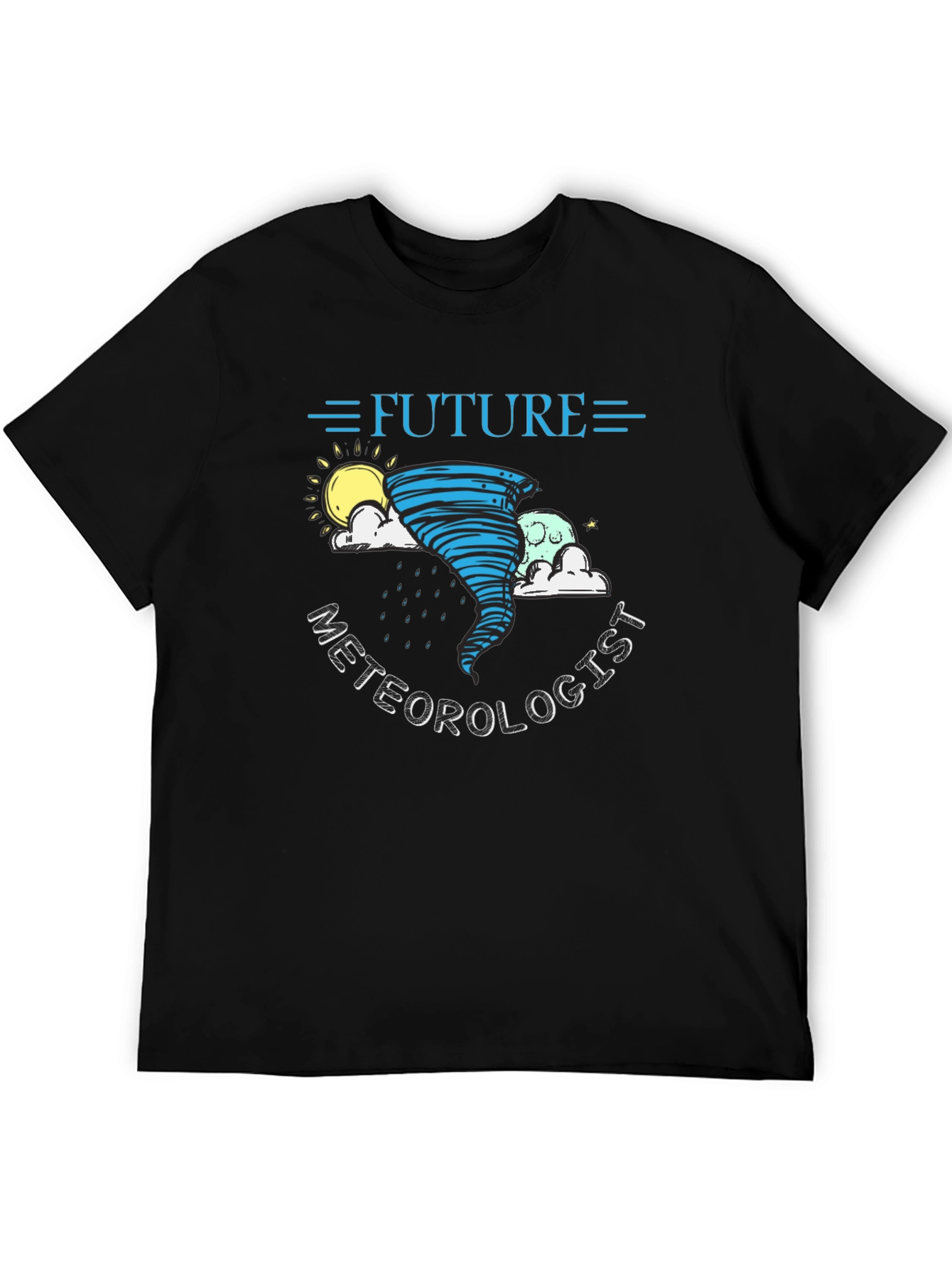Future Meteorologist Black Graphic T-Shirt
