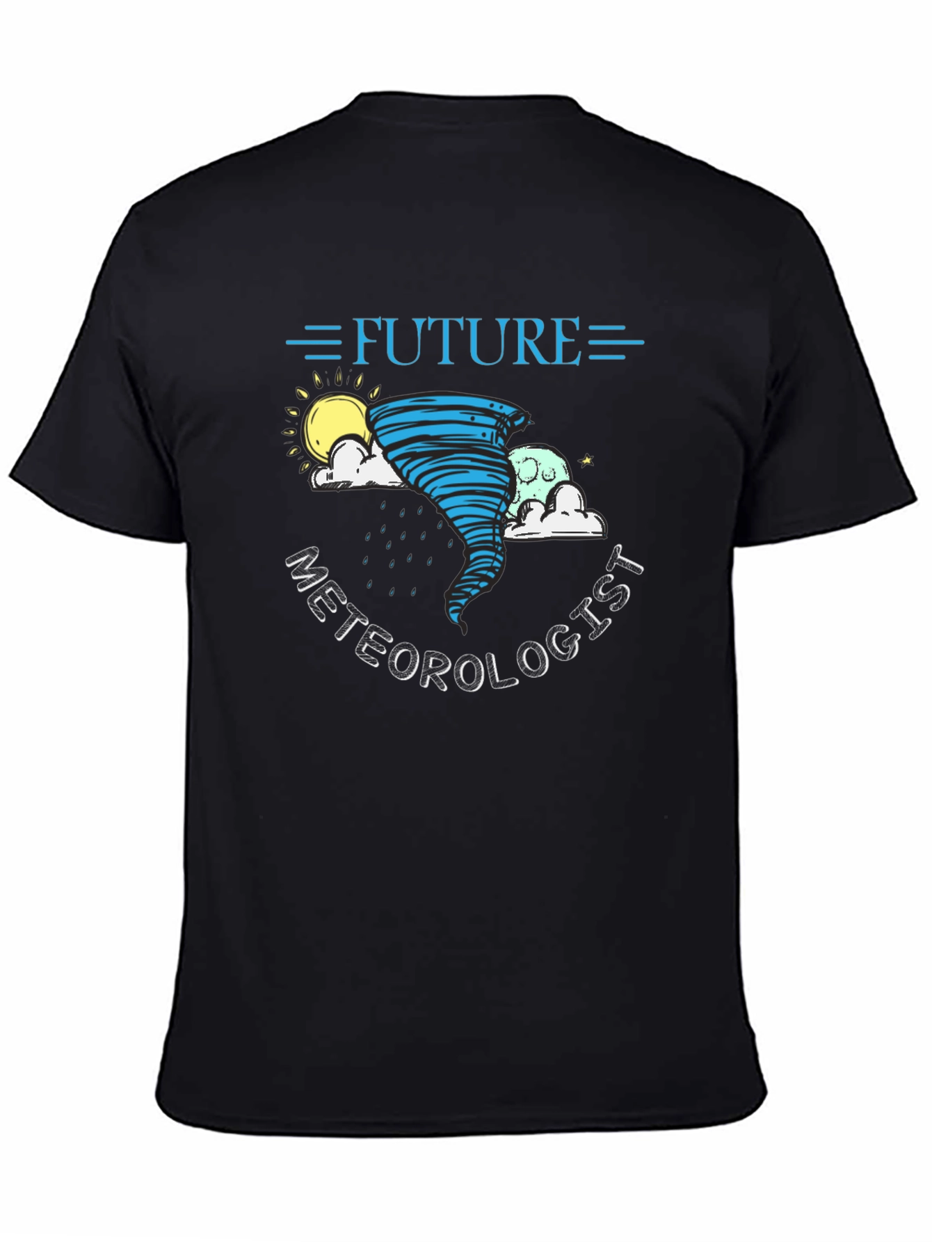 Future Meteorologist Black Graphic T-Shirt