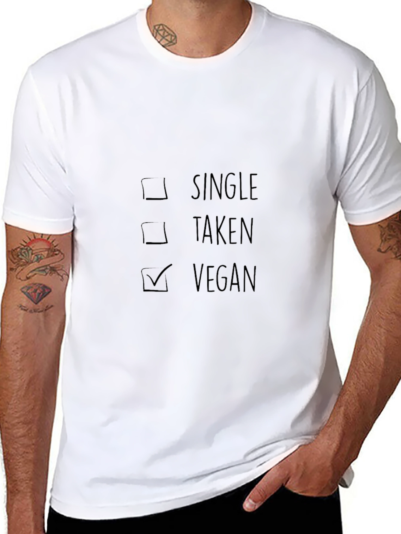 Vegan Checkbox T-Shirt - Single Taken Vegan Tee