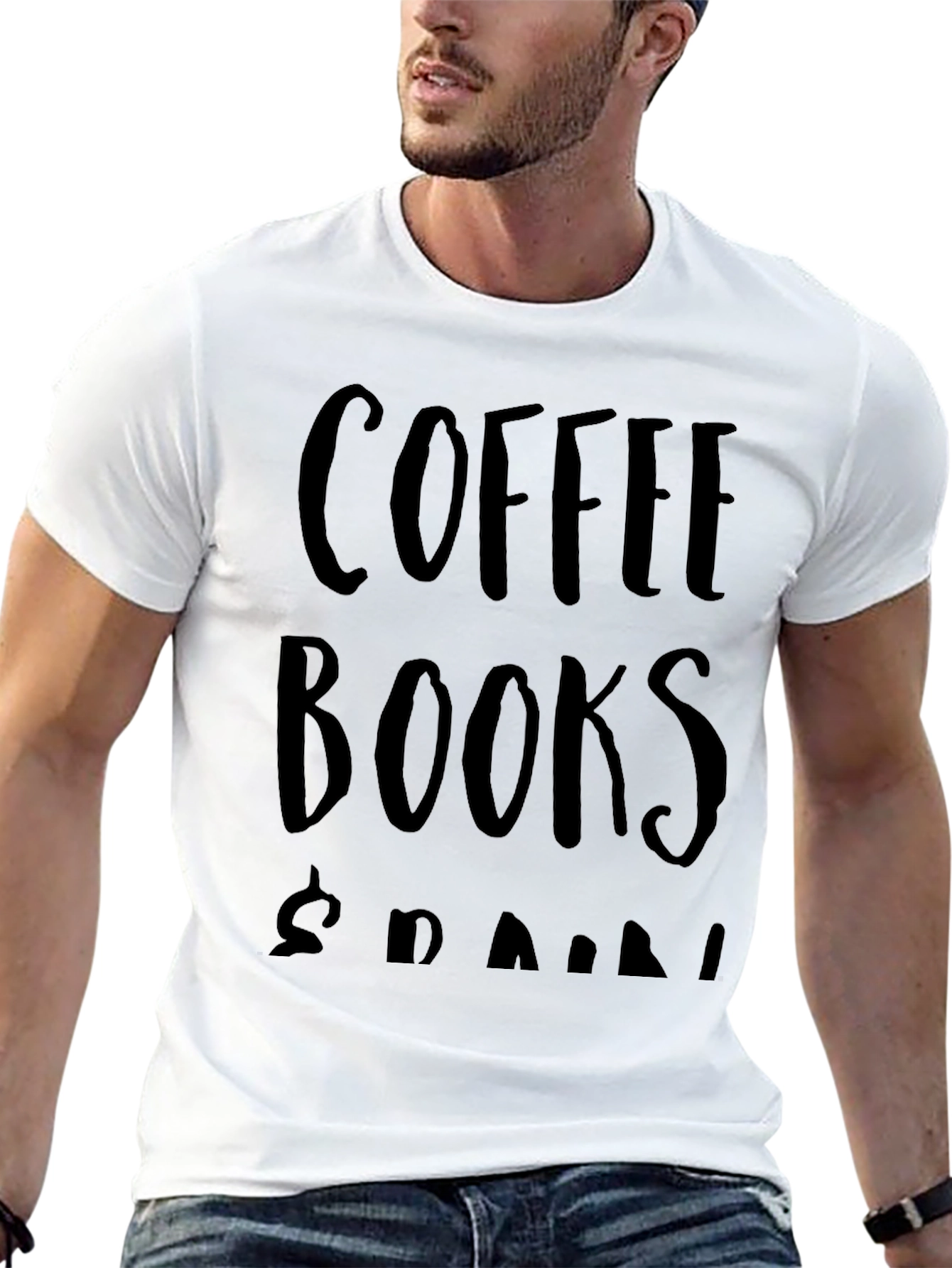 Coffee Books & Doodles Black T-Shirt