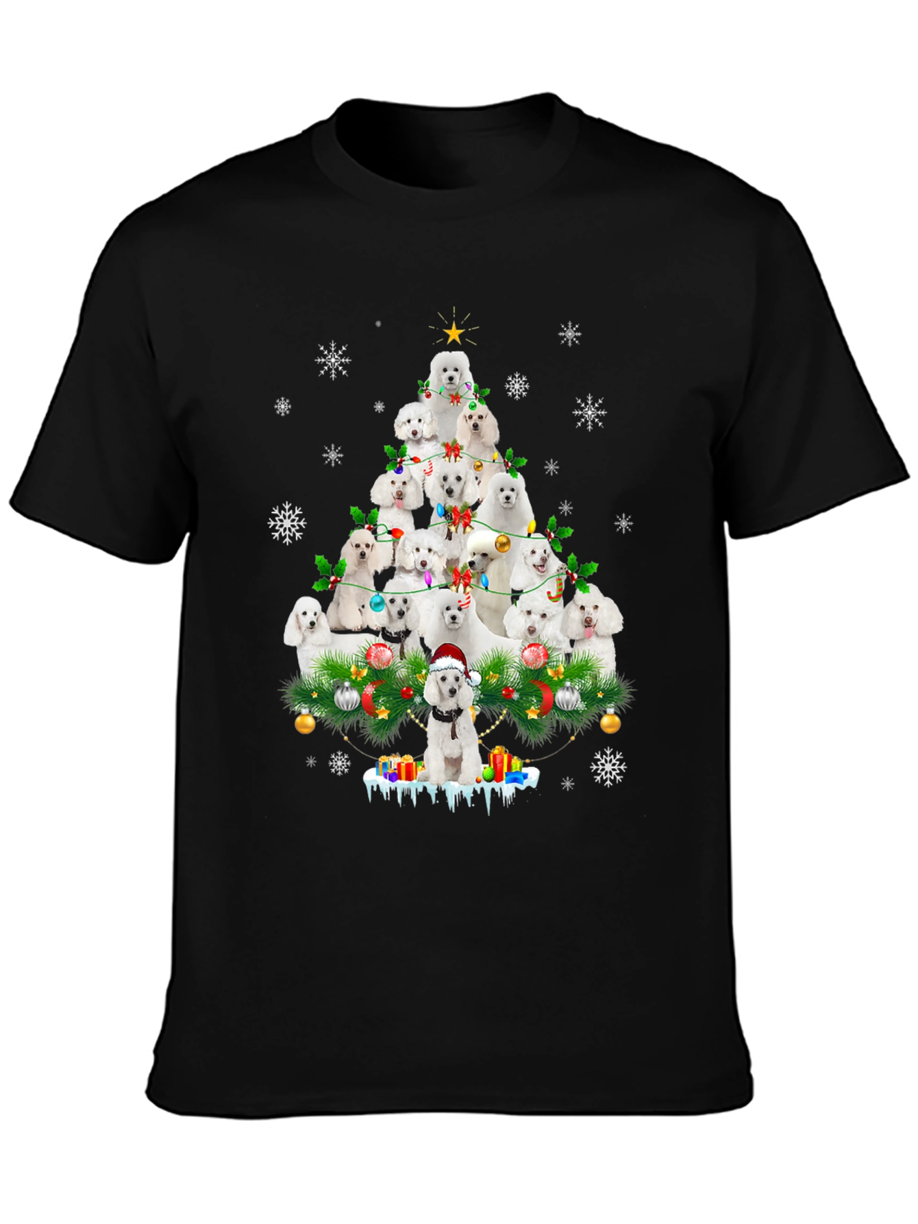 Poodle Christmas Tree T-Shirt - Holiday Dog Lover Tee
