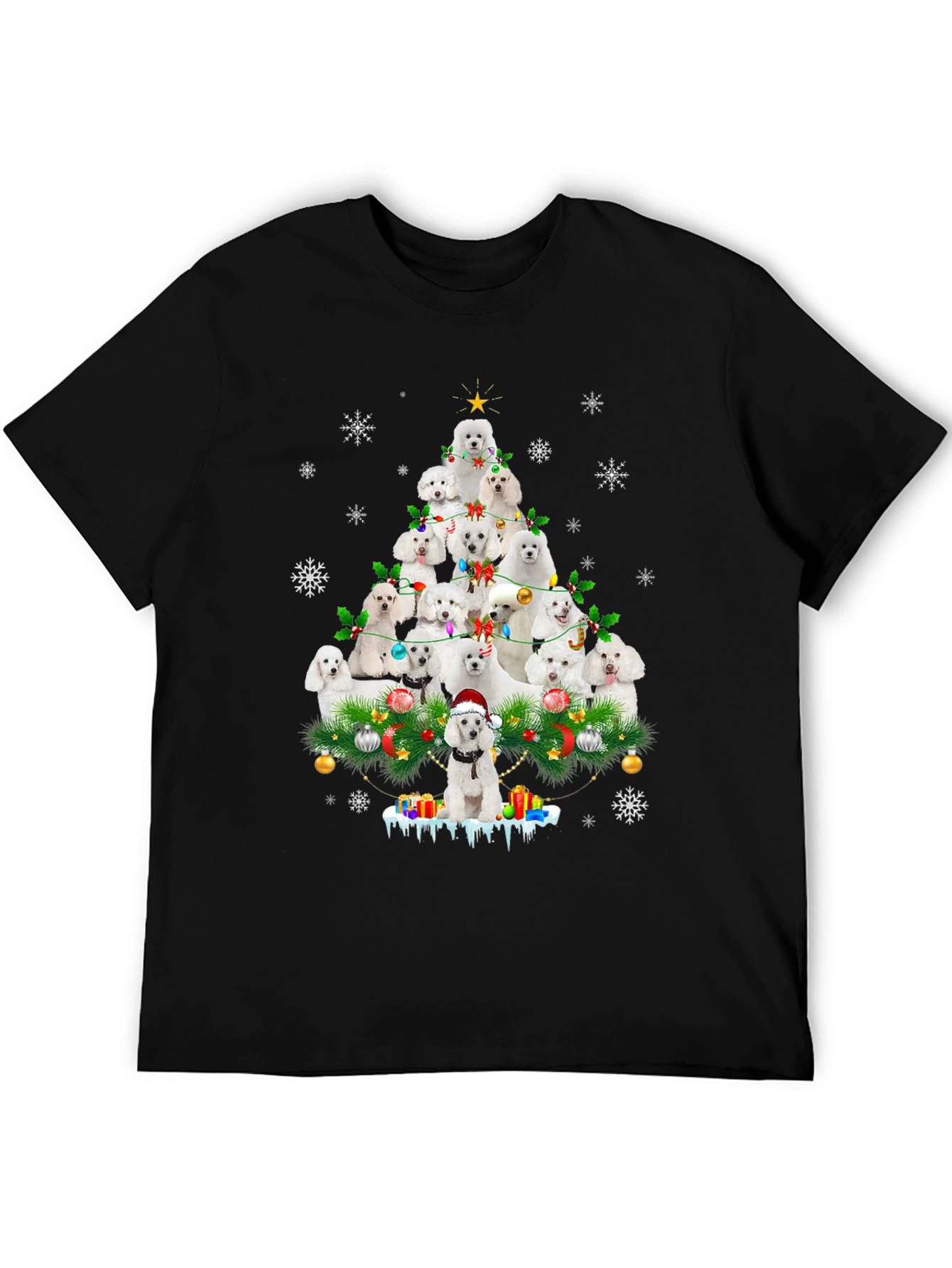 Poodle Christmas Tree T-Shirt - Holiday Dog Lover Tee