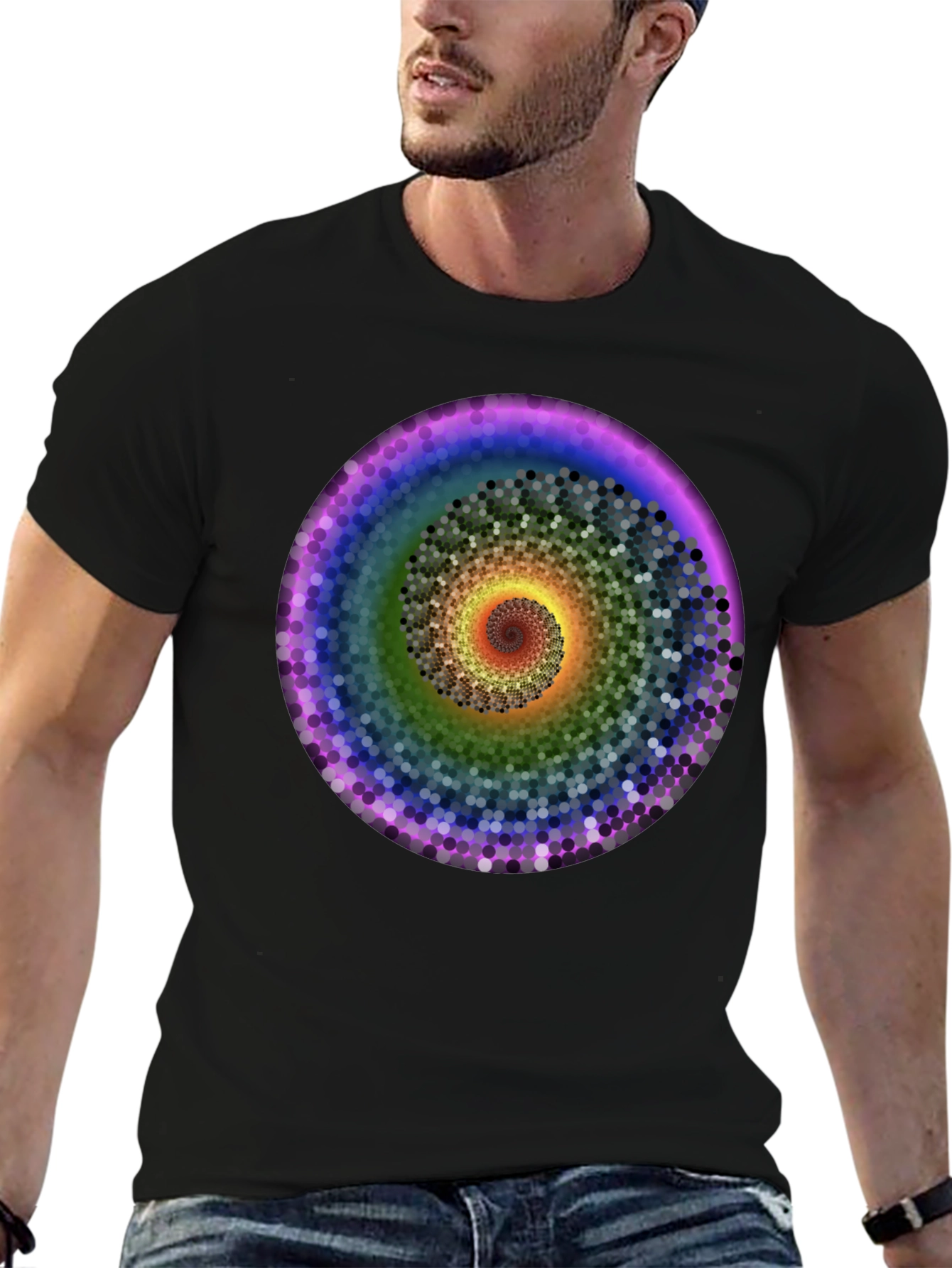 Spiral Spectrum T-Shirt - Vivid Graphic Tee
