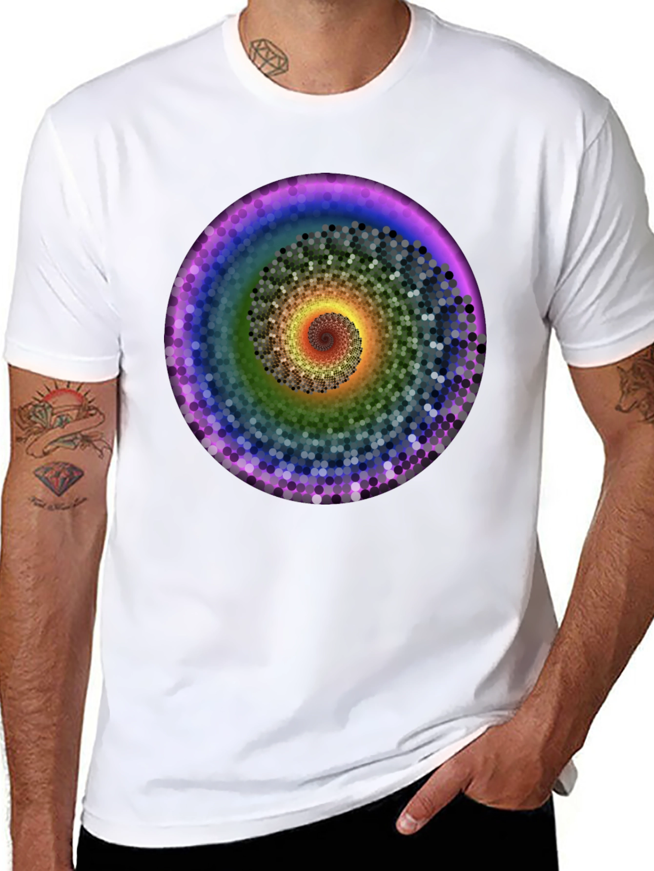 Spiral Spectrum T-Shirt - Vivid Graphic Tee
