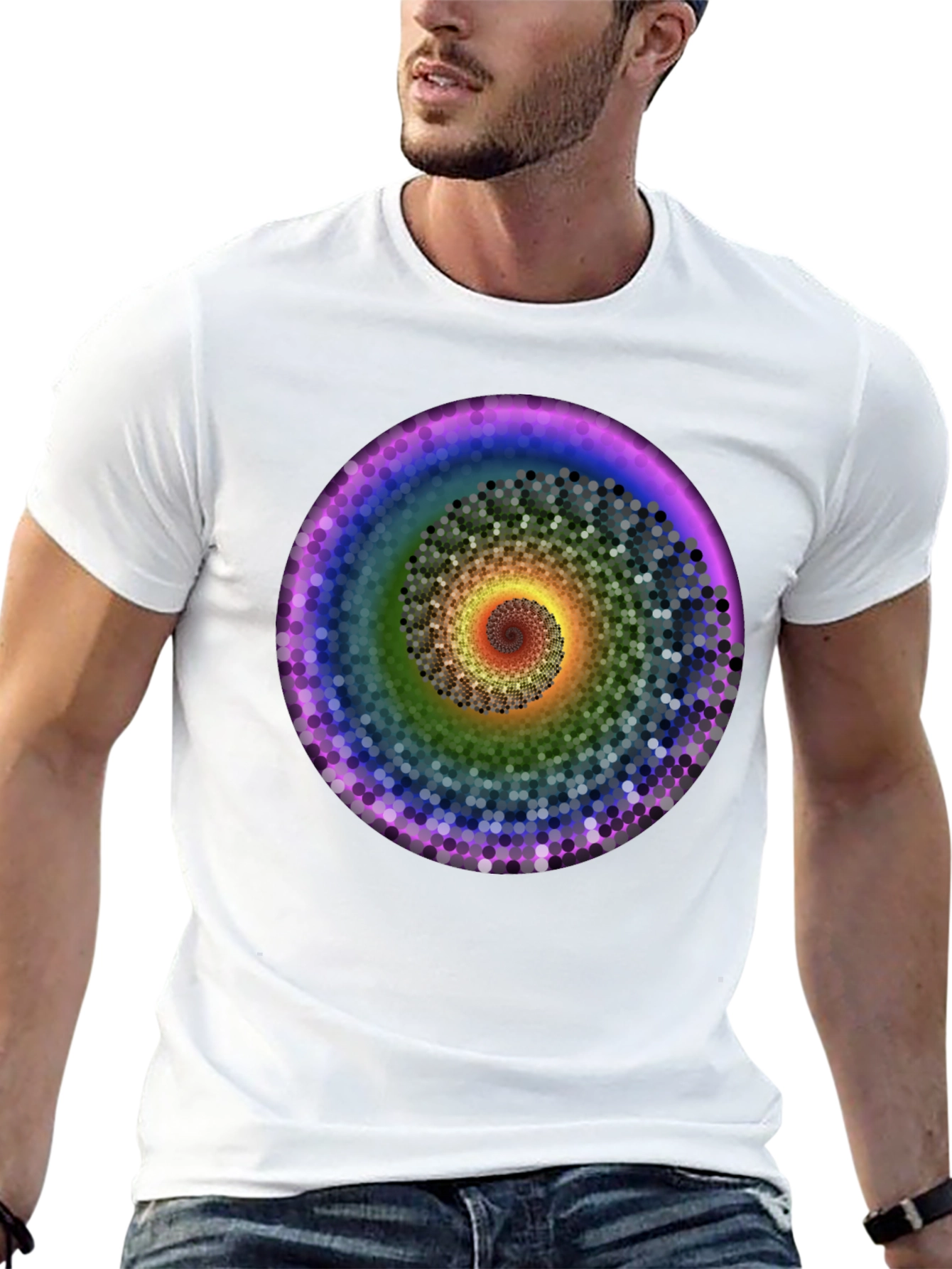 Spiral Spectrum T-Shirt - Vivid Graphic Tee