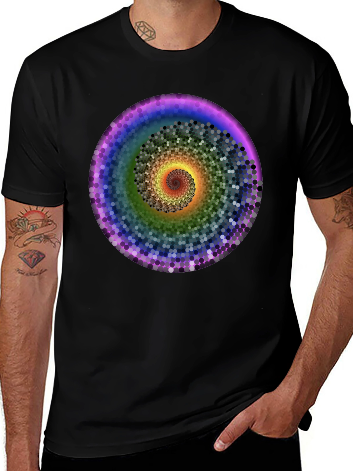 Spiral Spectrum T-Shirt - Vivid Graphic Tee