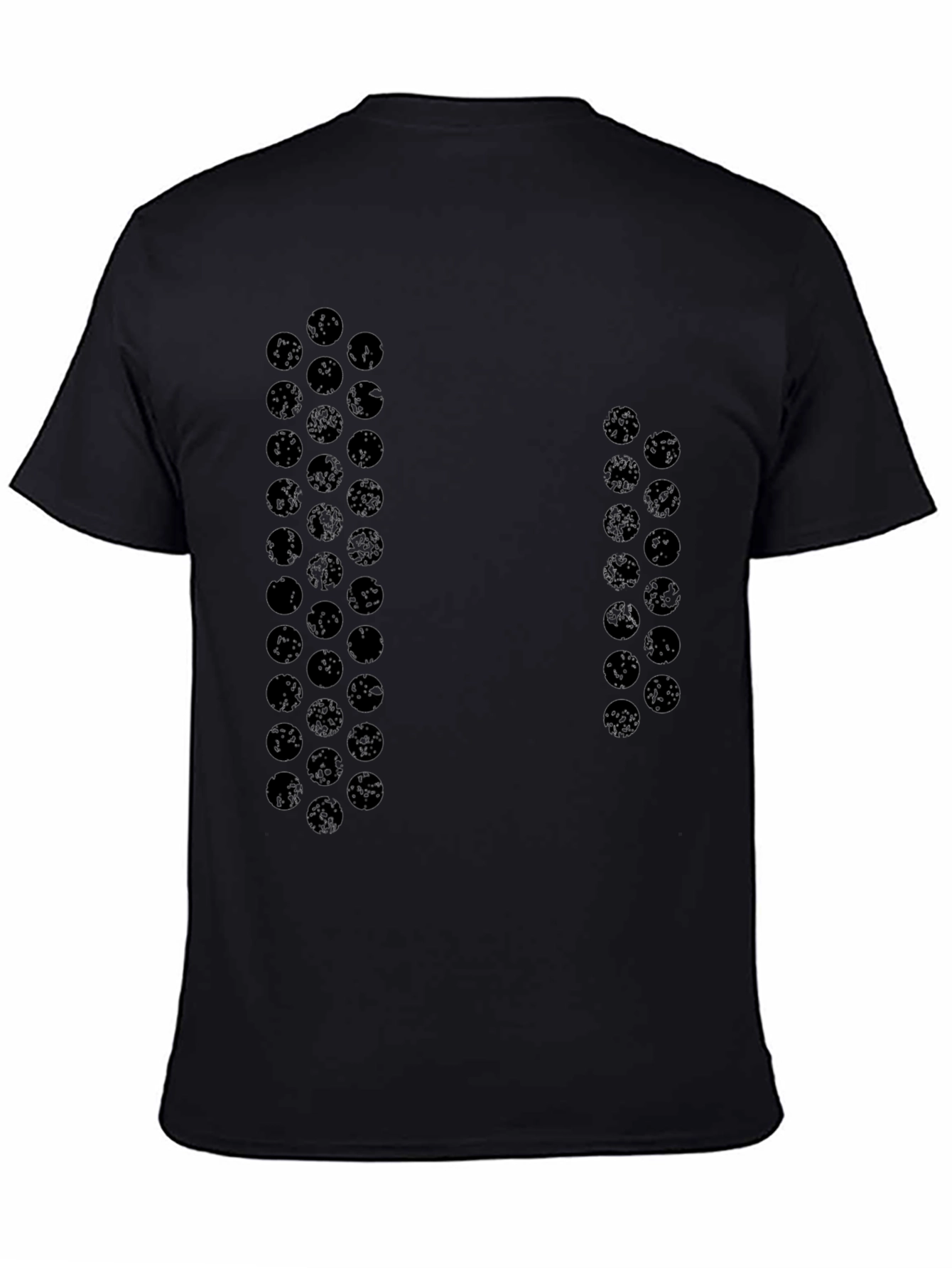 Modern Patterned Black T-Shirt