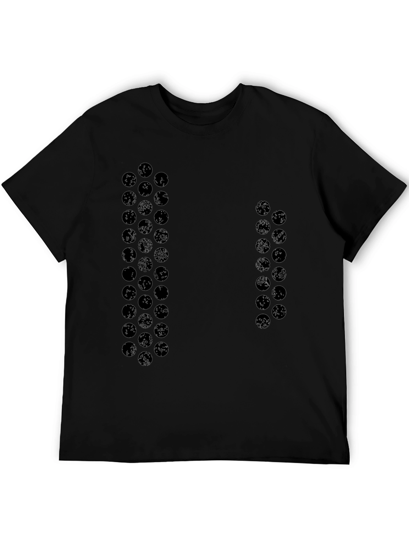 Modern Patterned Black T-Shirt