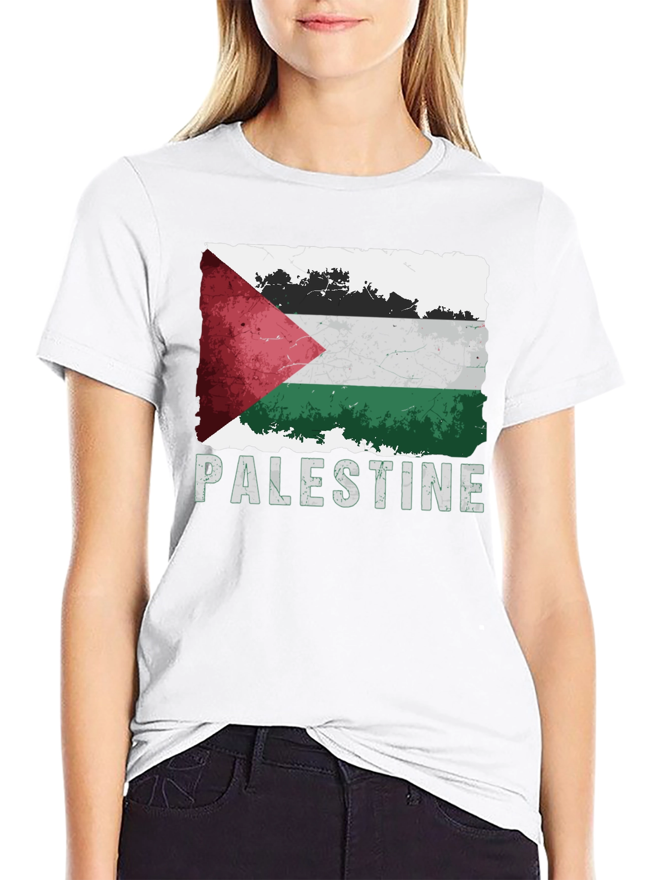 Palestine Flag Graphic T-Shirt