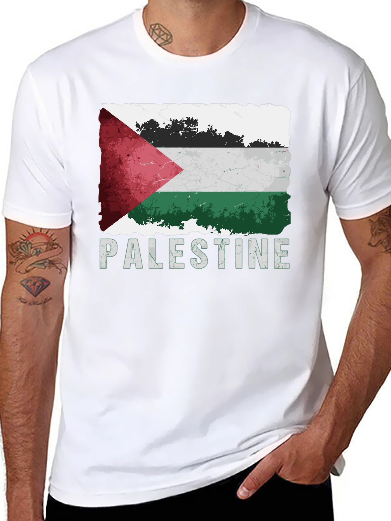 Palestine Flag Graphic T-Shirt