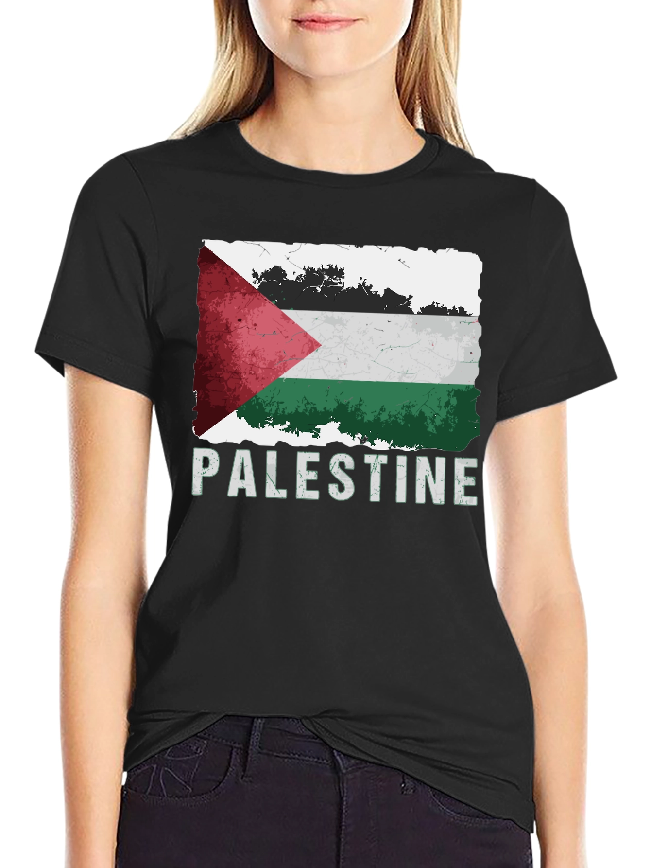 Palestine Flag Graphic T-Shirt