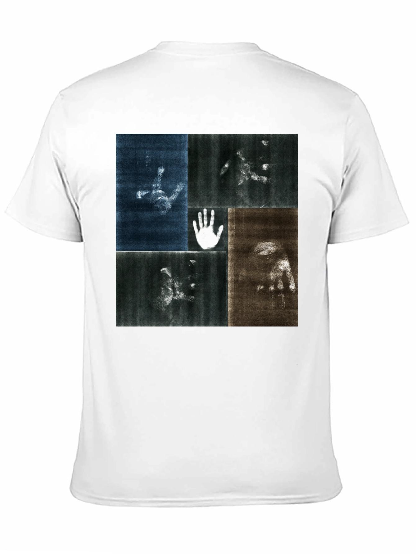 Abstract Hand Print Black T-Shirt