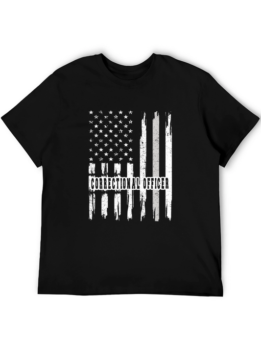 Correctional Officer Flag Graphic T-Shirt
