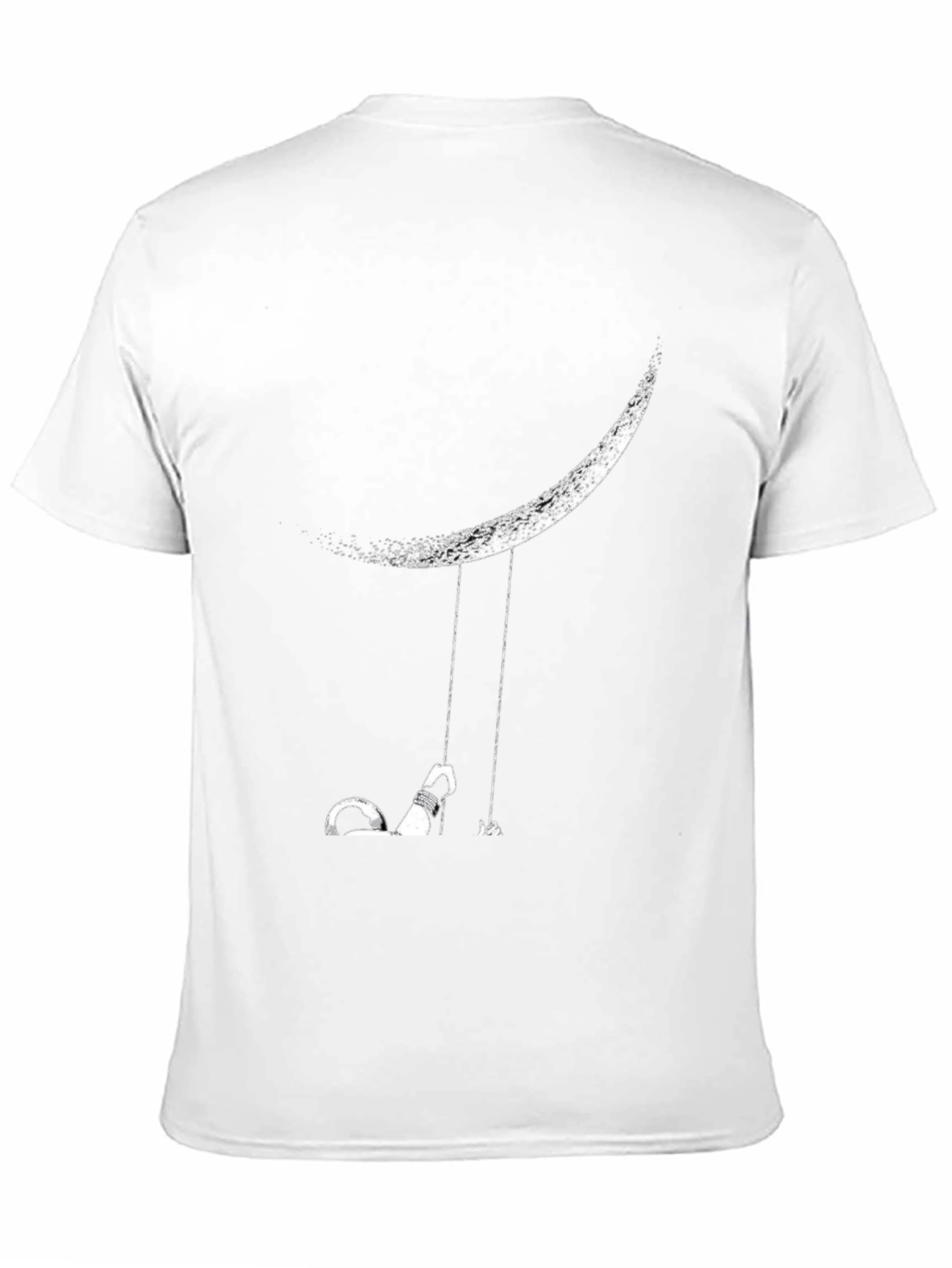 Moon Swing Graphic Tee - Black Casual T-Shirt