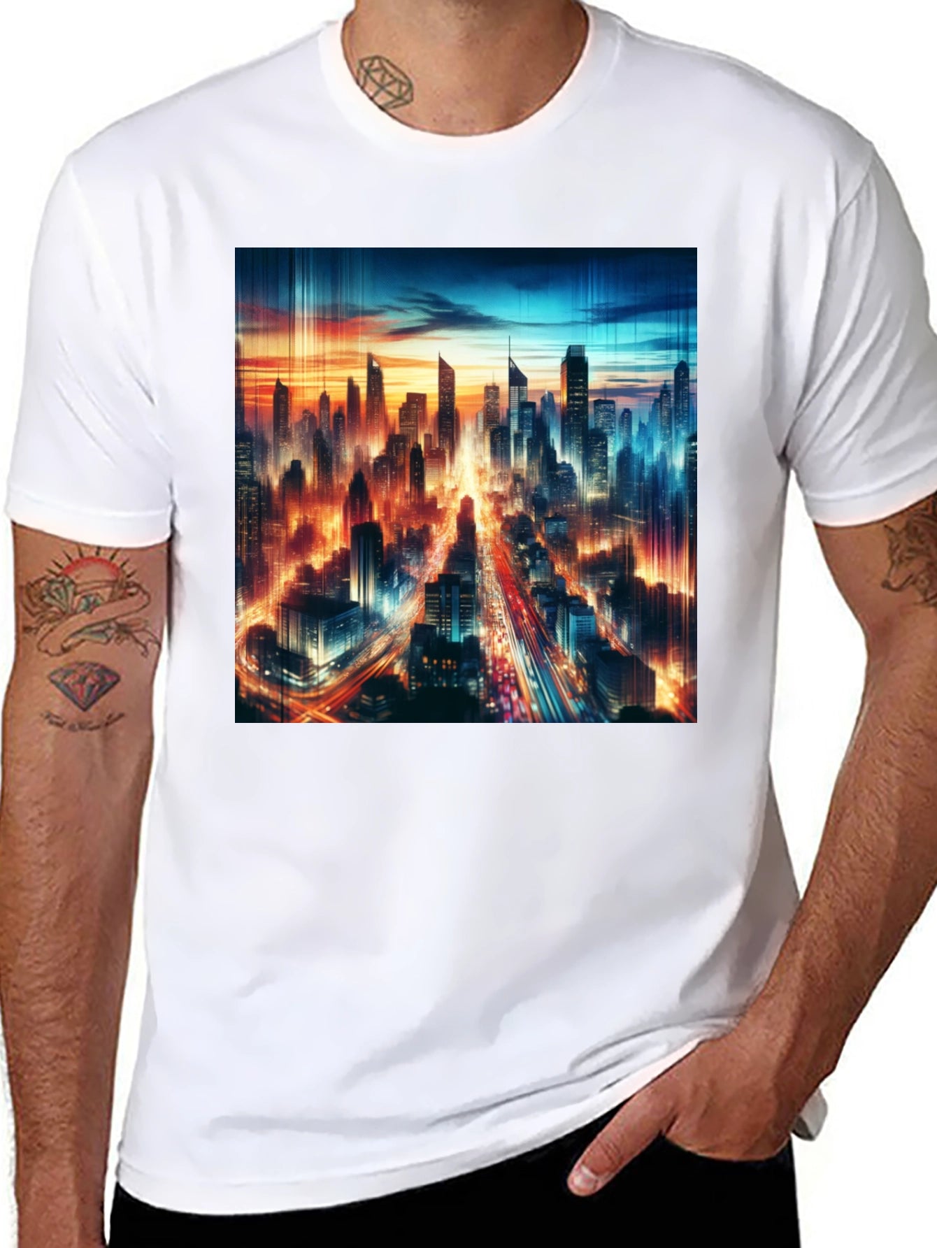 Cityscape Graphic Tee - Urban Style Shirt