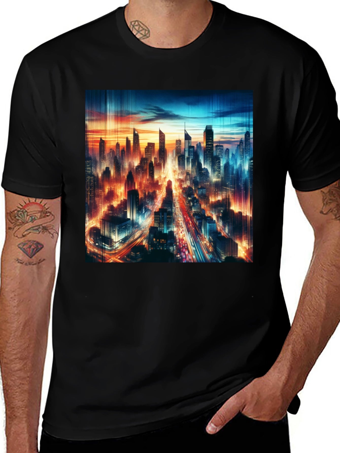 Cityscape Graphic Tee - Urban Style Shirt
