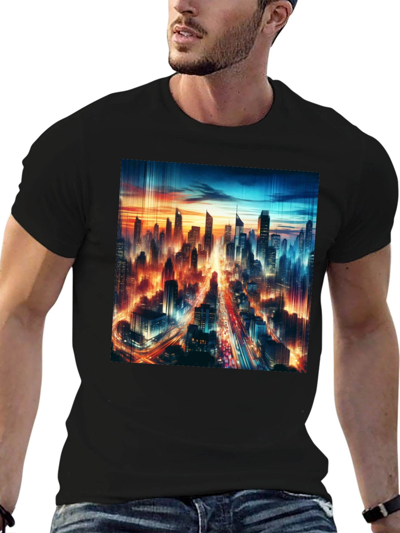 Cityscape Graphic Tee - Urban Style Shirt