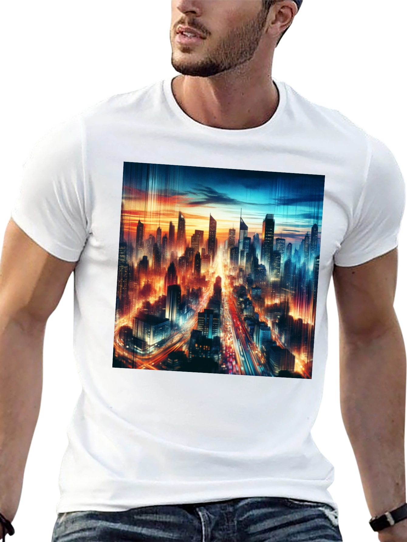 Cityscape Graphic Tee - Urban Style Shirt
