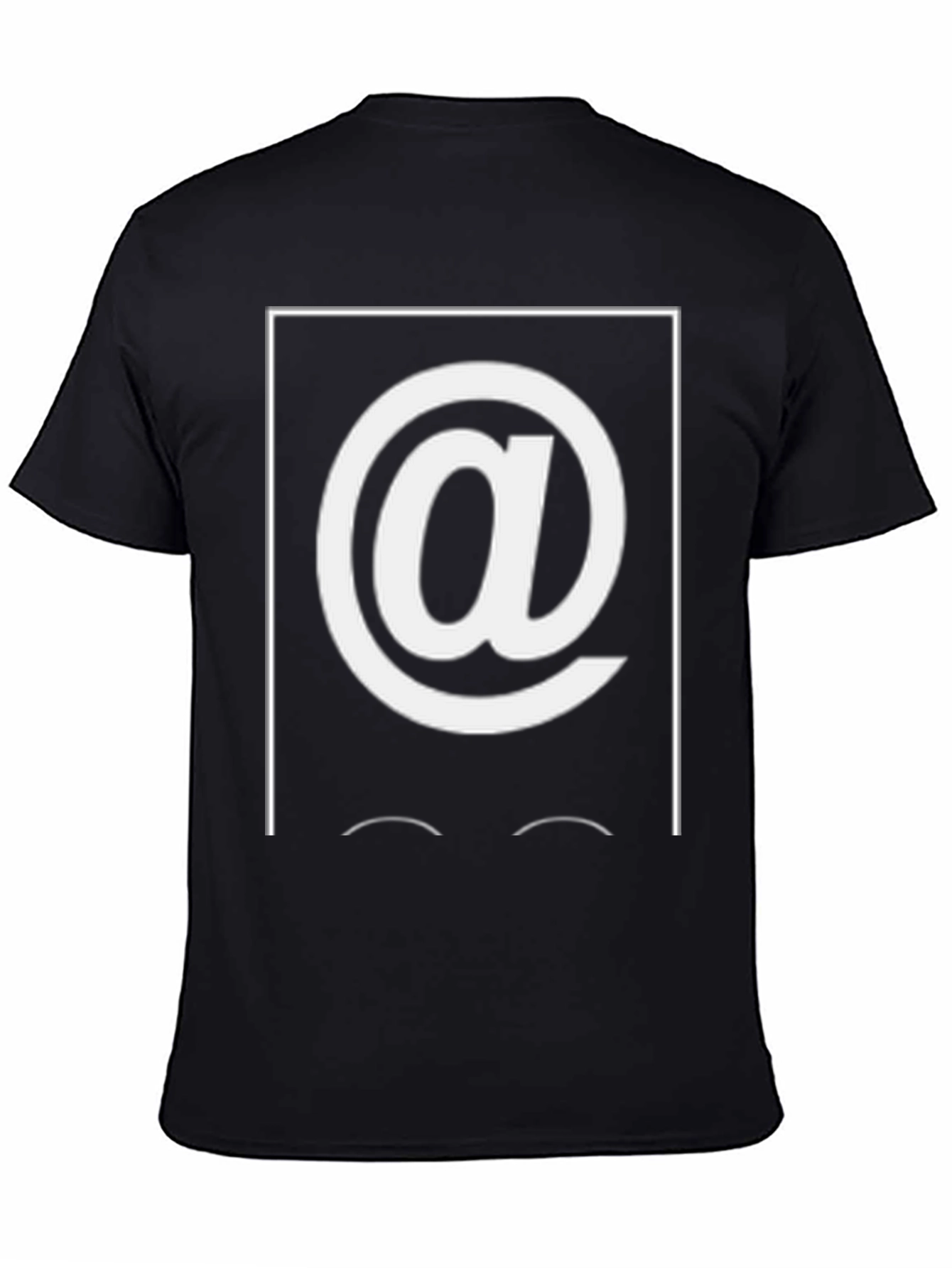 At Sign Graphic T-Shirt - Black Cotton