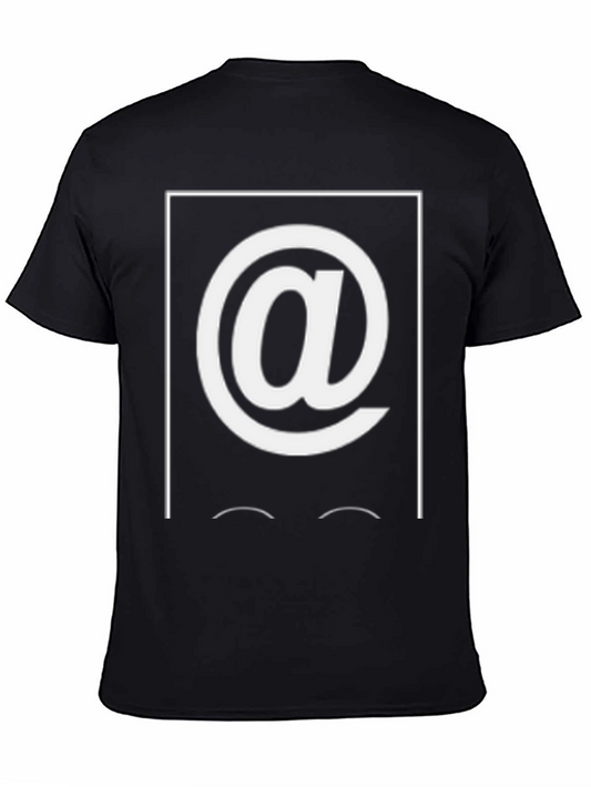 At Sign Graphic T-Shirt - Black Cotton