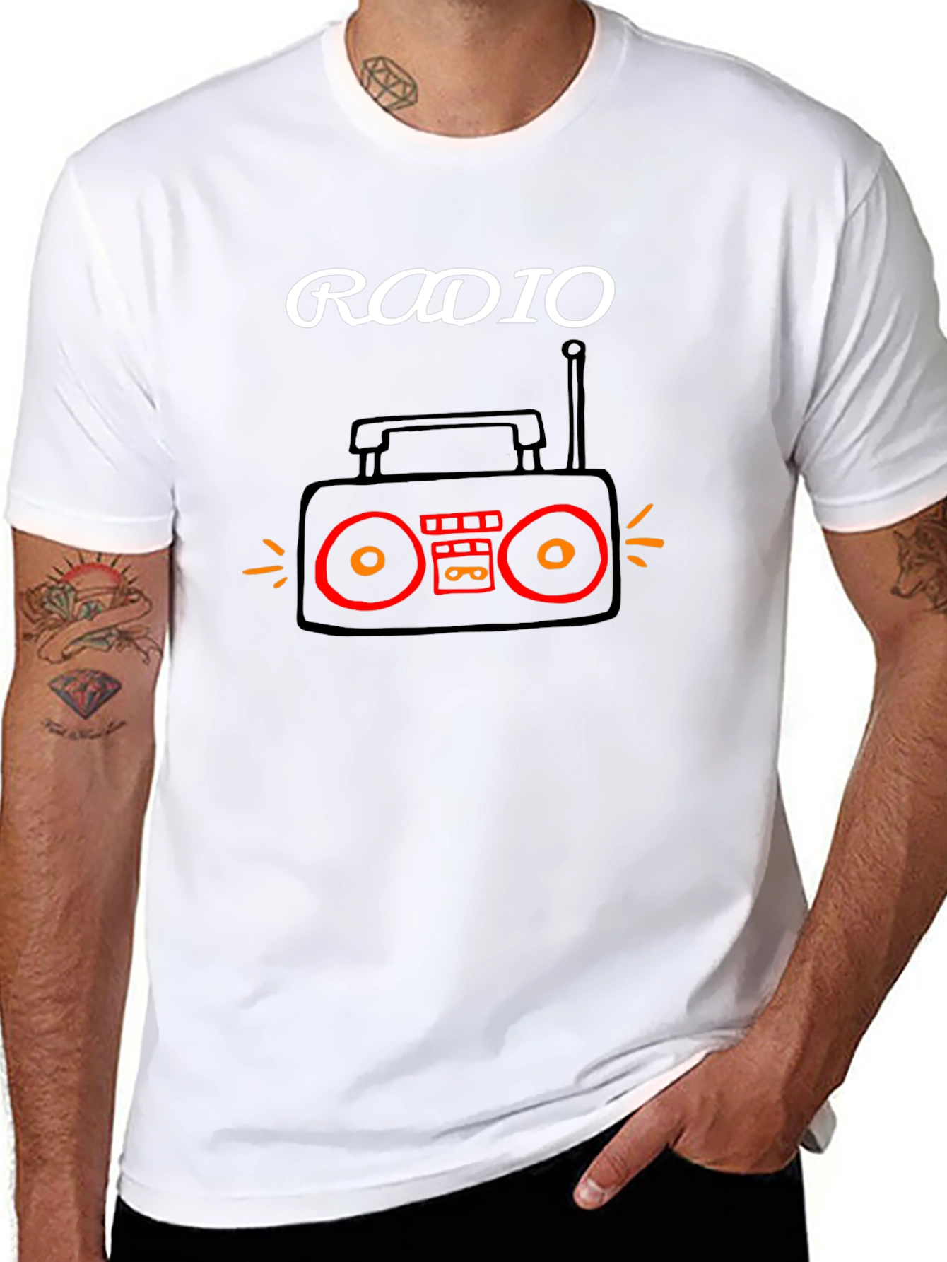Radio Graphic T-Shirt - Retro Music Tee