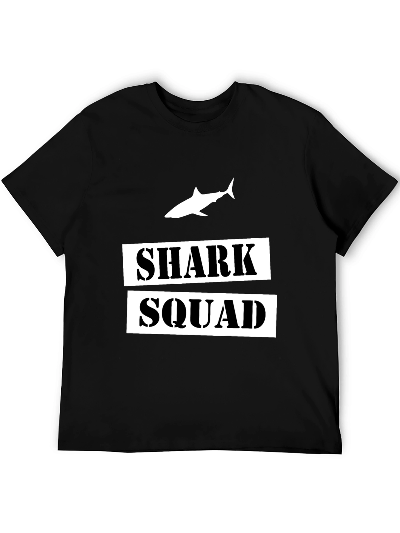 Shark Squad Graphic T-Shirt - Black