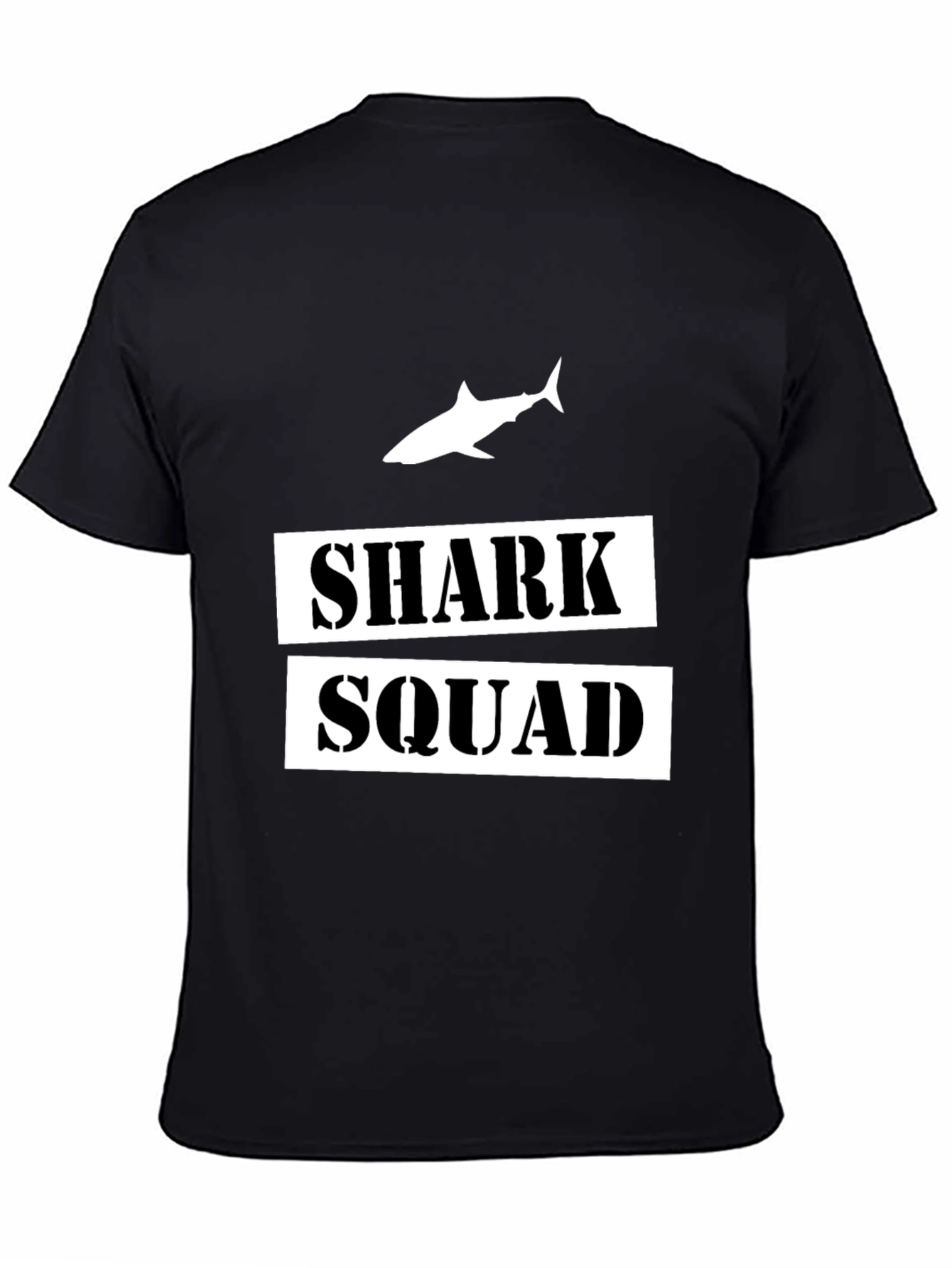 Shark Squad Graphic T-Shirt - Black