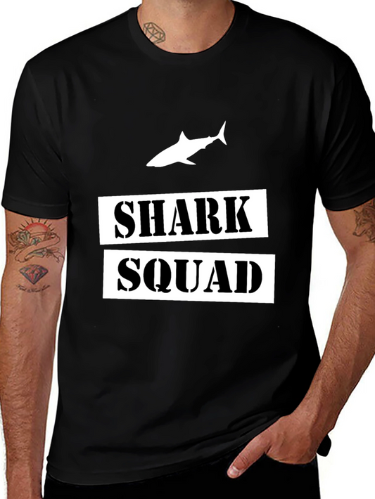 Shark Squad Graphic T-Shirt - Black