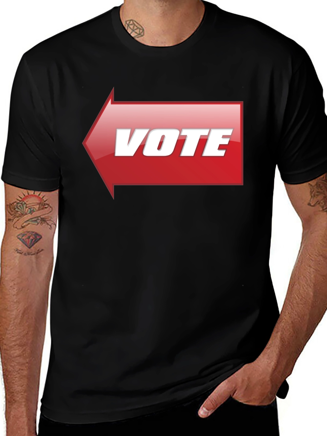 Vote T-Shirt - Red Arrow Design - Election Apparel