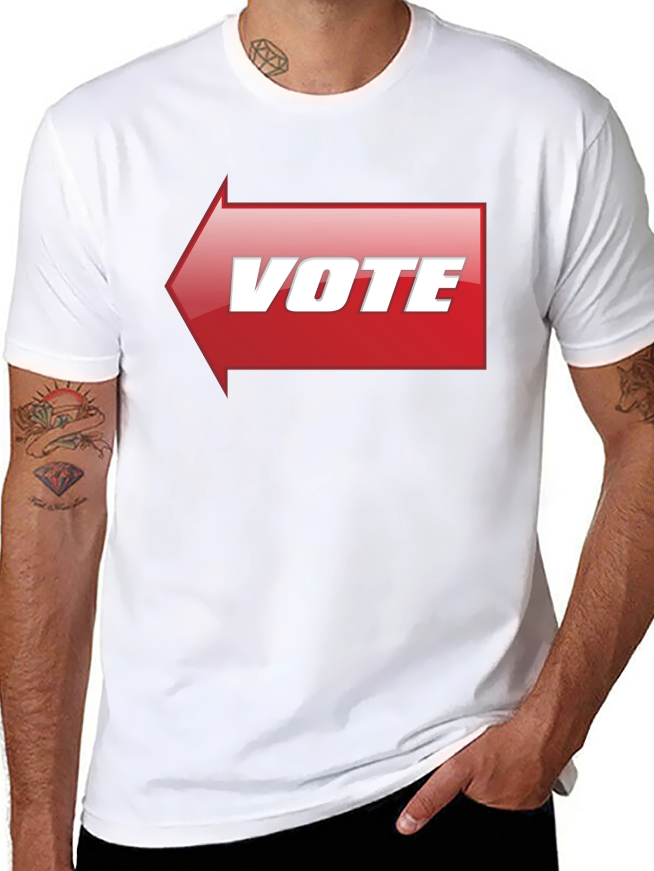 Vote T-Shirt - Red Arrow Design - Election Apparel