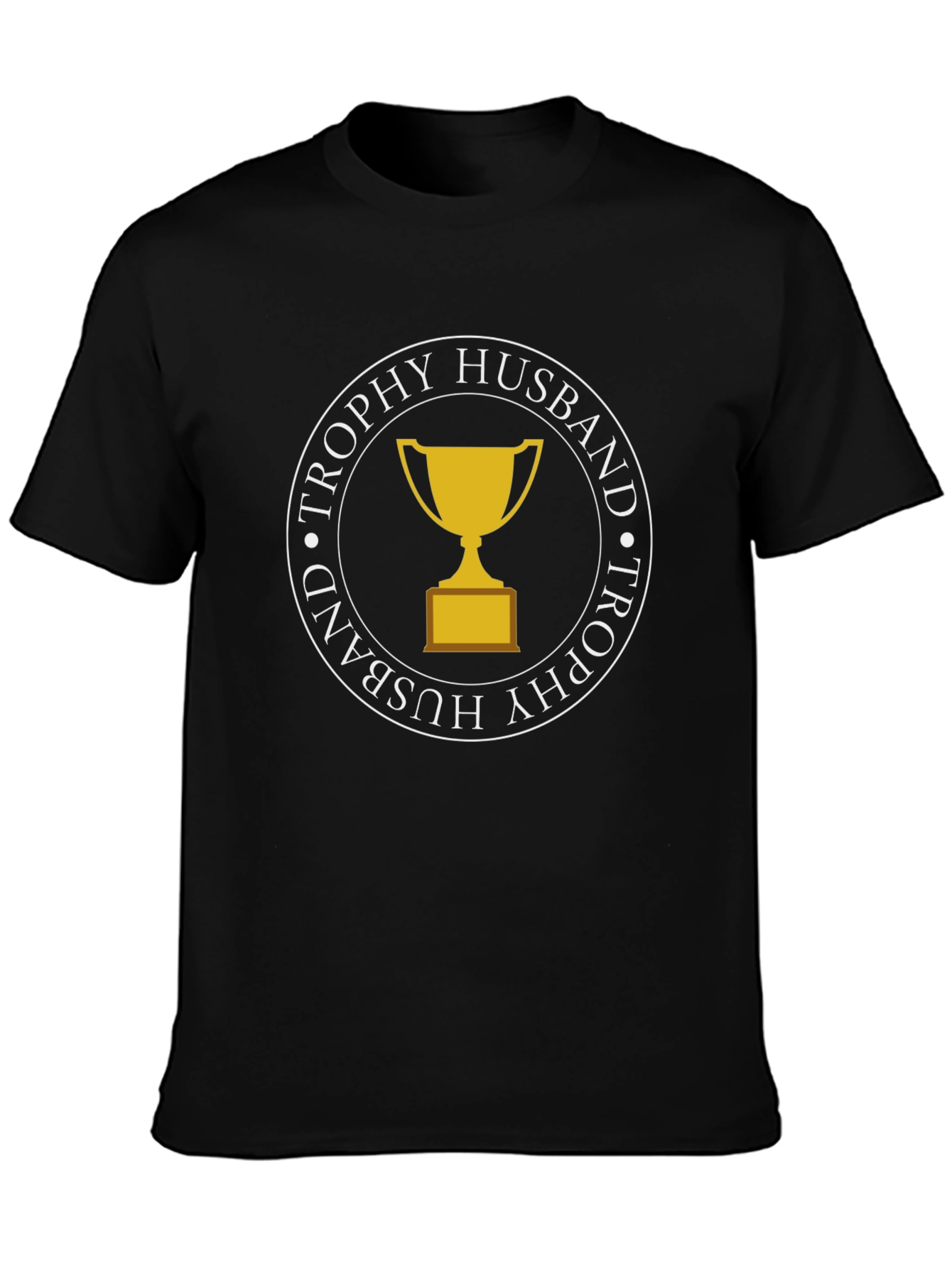 Trophy Husband Graphic Tee - Black Crew Neck