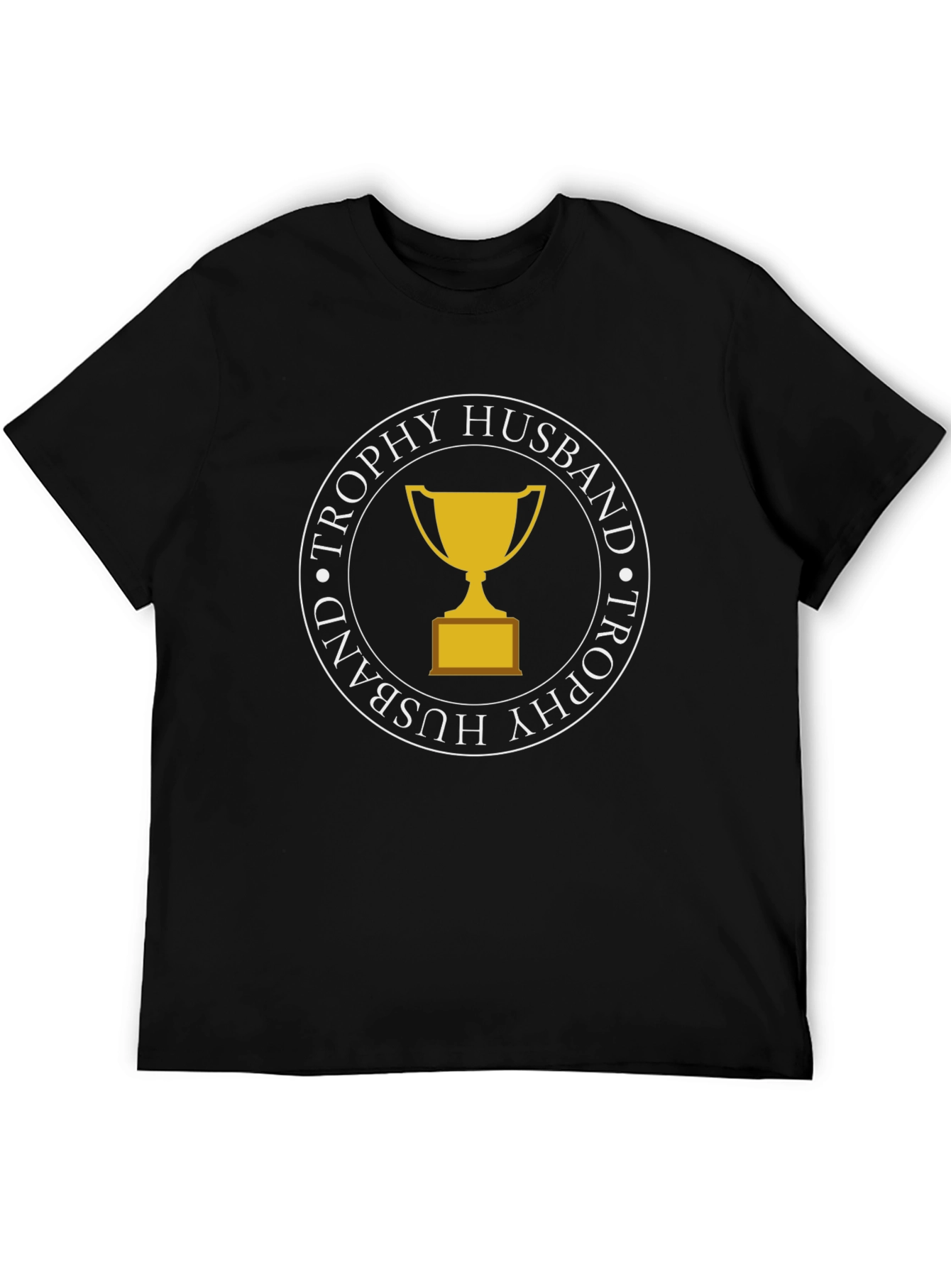 Trophy Husband Graphic Tee - Black Crew Neck