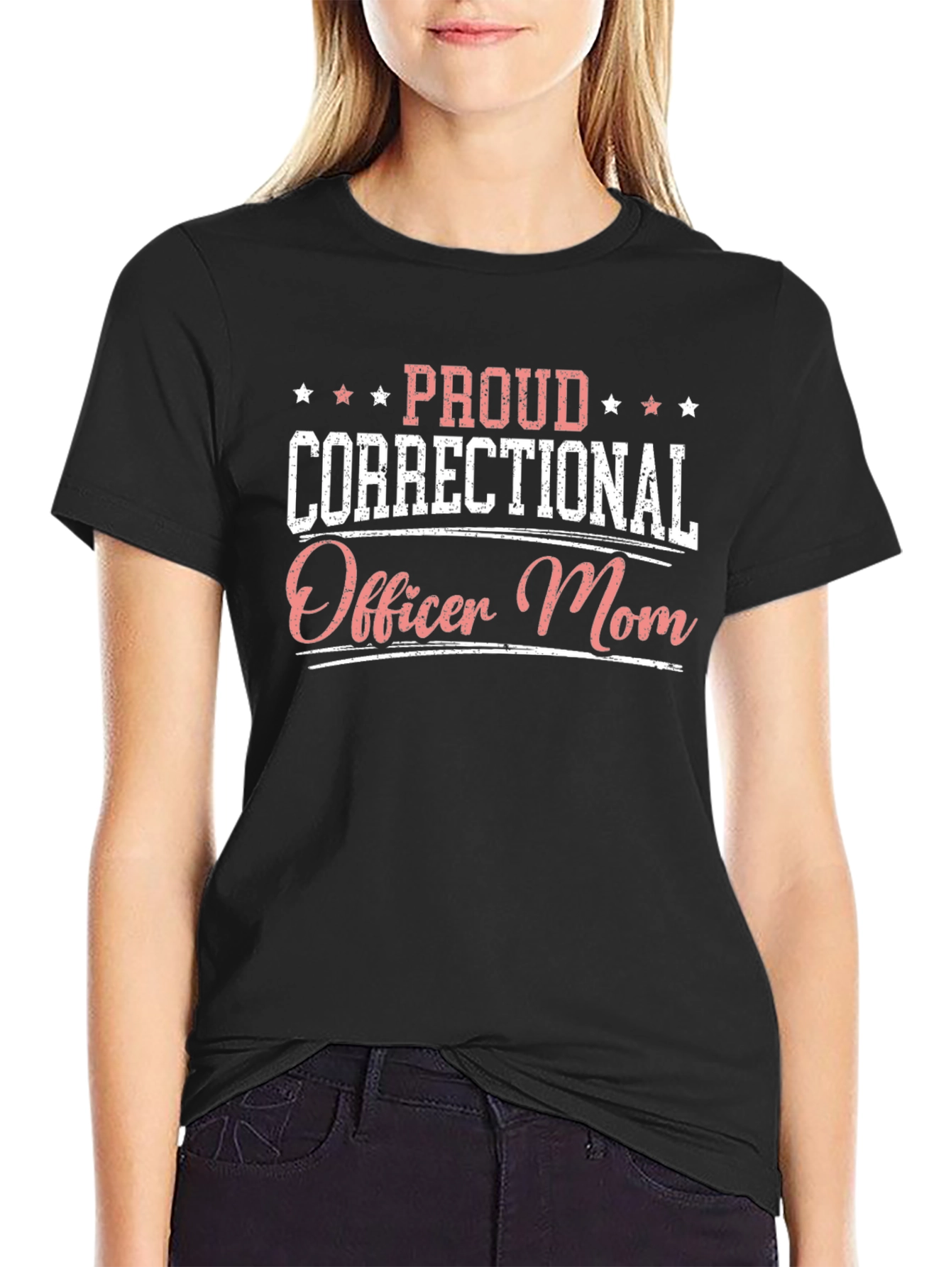 Proud Correctional Officer Mom Graphic T-Shirt