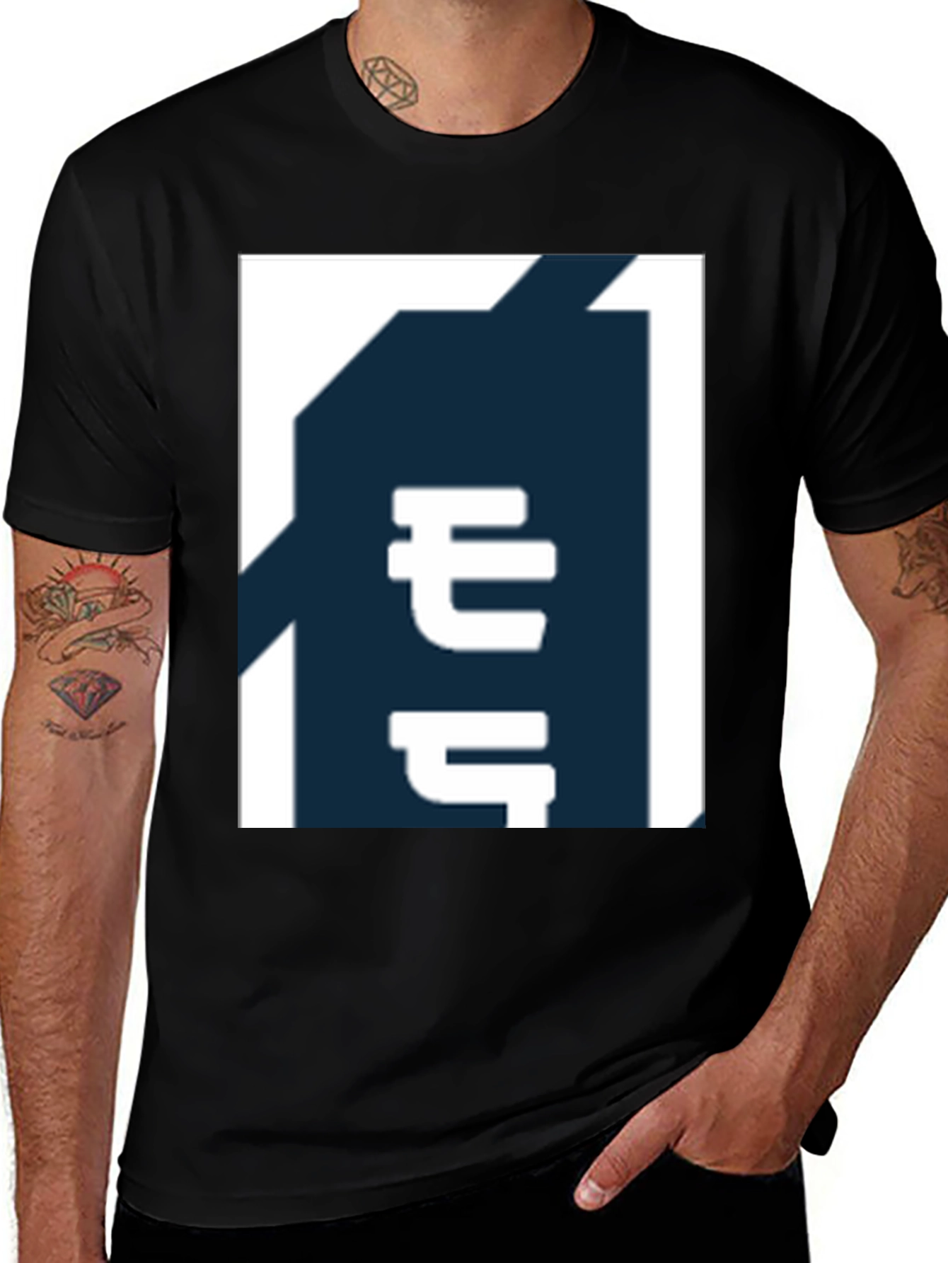 Modern Graphic Tee - Black