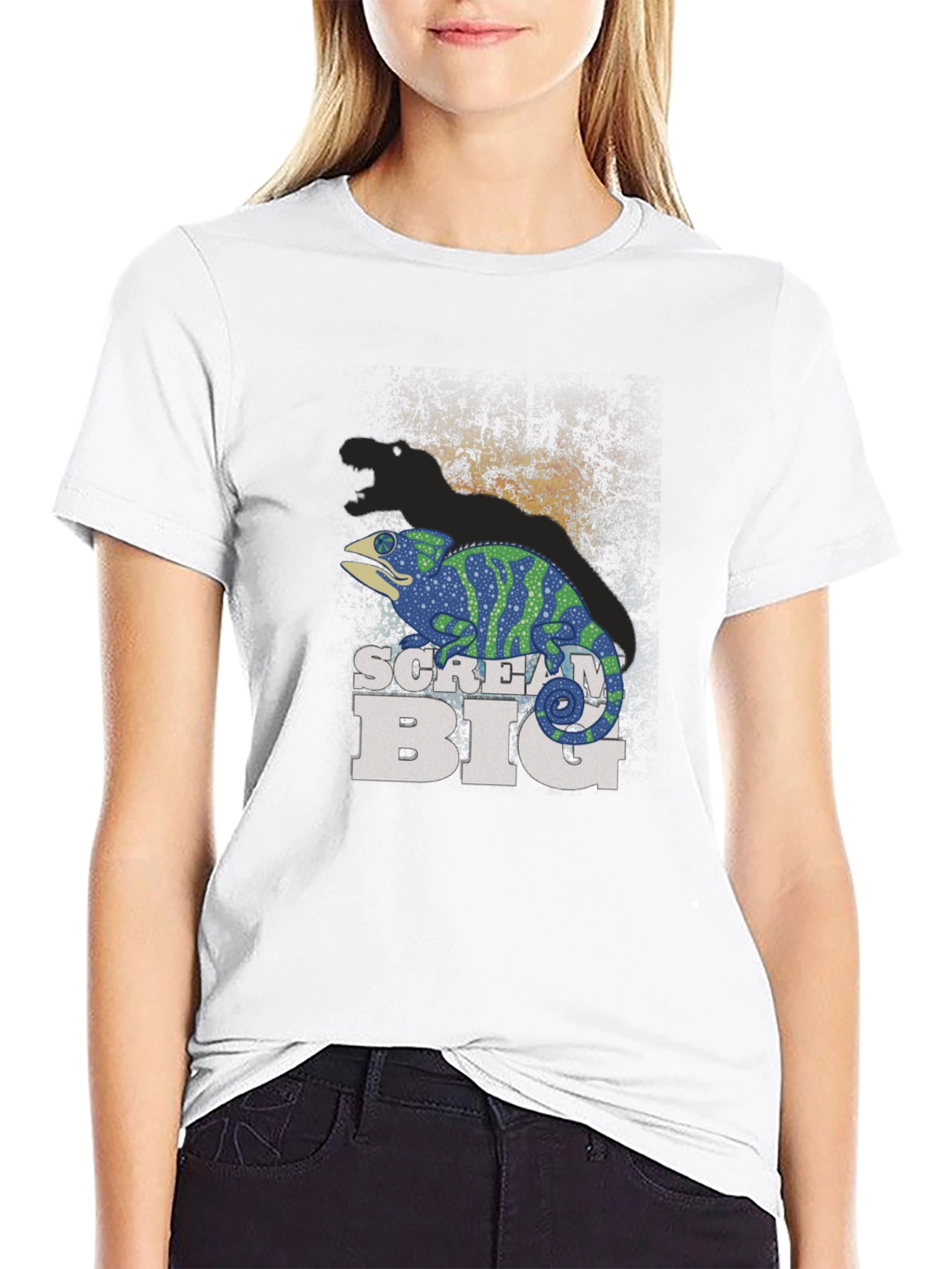 Scream Big Chameleon Graphic Tee