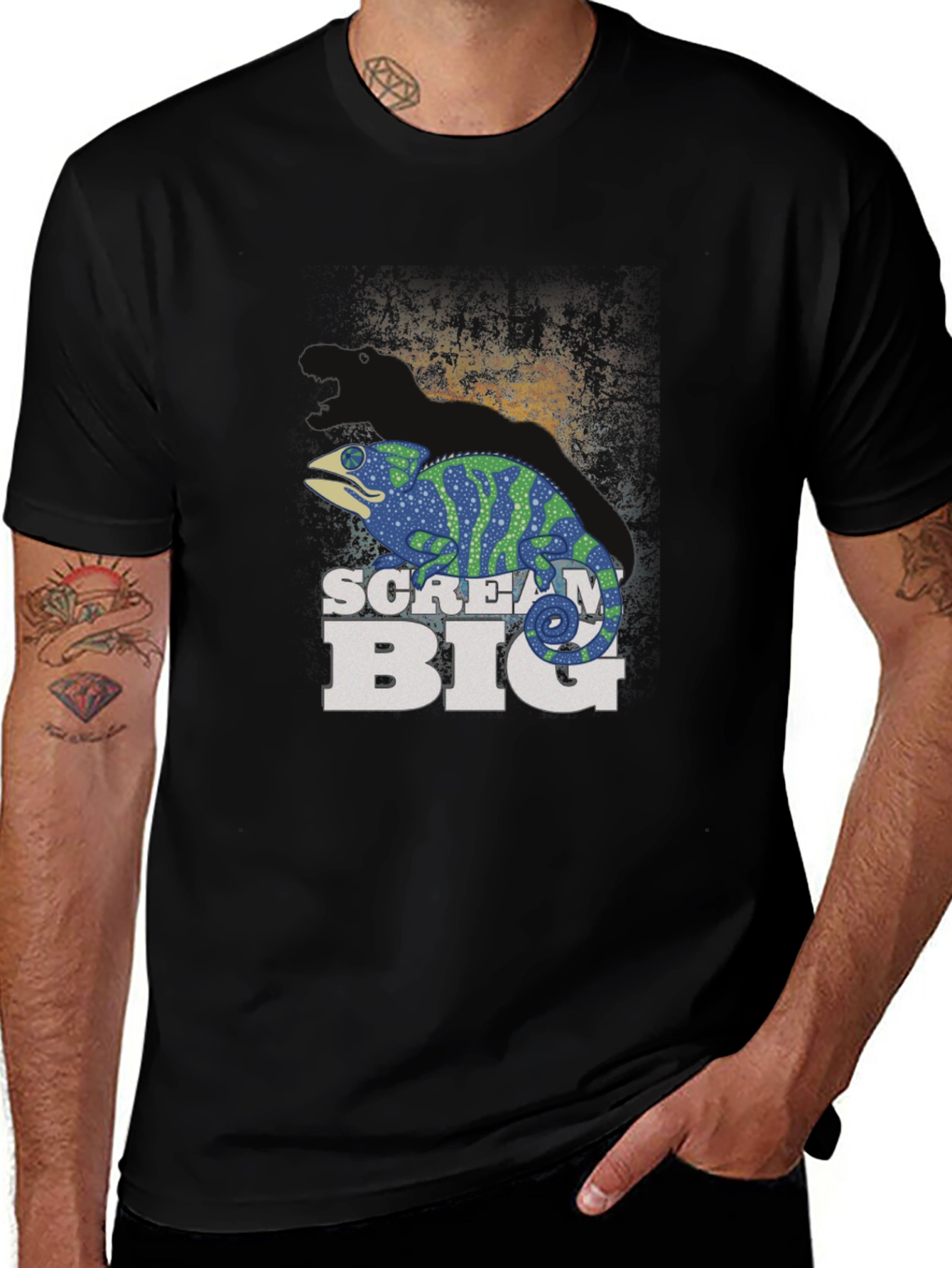 Scream Big Chameleon Graphic Tee