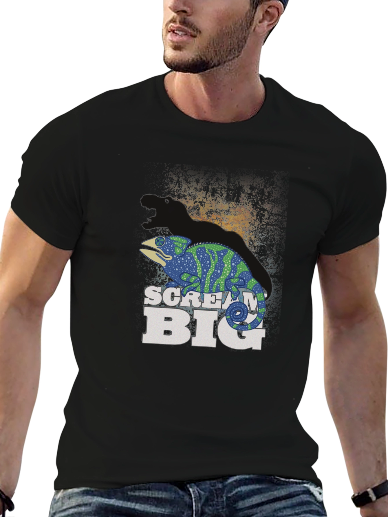 Scream Big Chameleon Graphic Tee