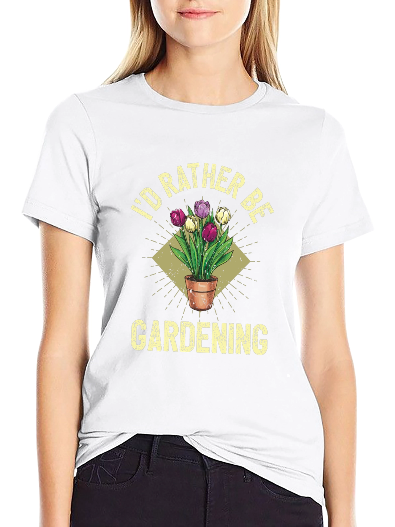 Id Rather Be Gardening Graphic T-Shirt